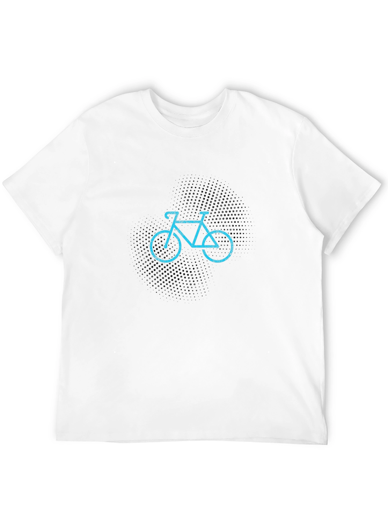 Black Cool Bicycle Graphic Print Men's Black T-Shirt view 12