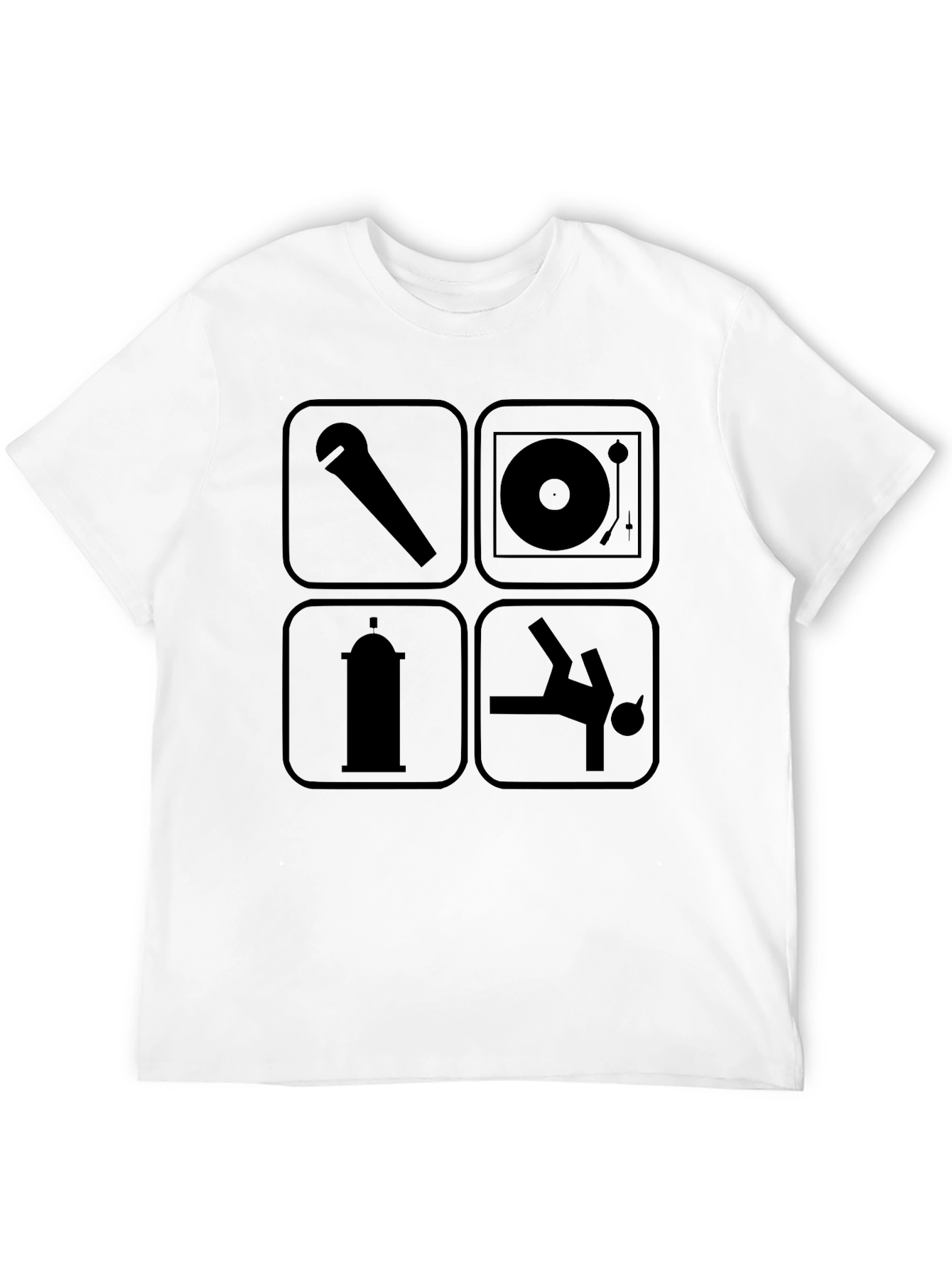 Black Hip Hop Culture Icons Black T-Shirt view 12