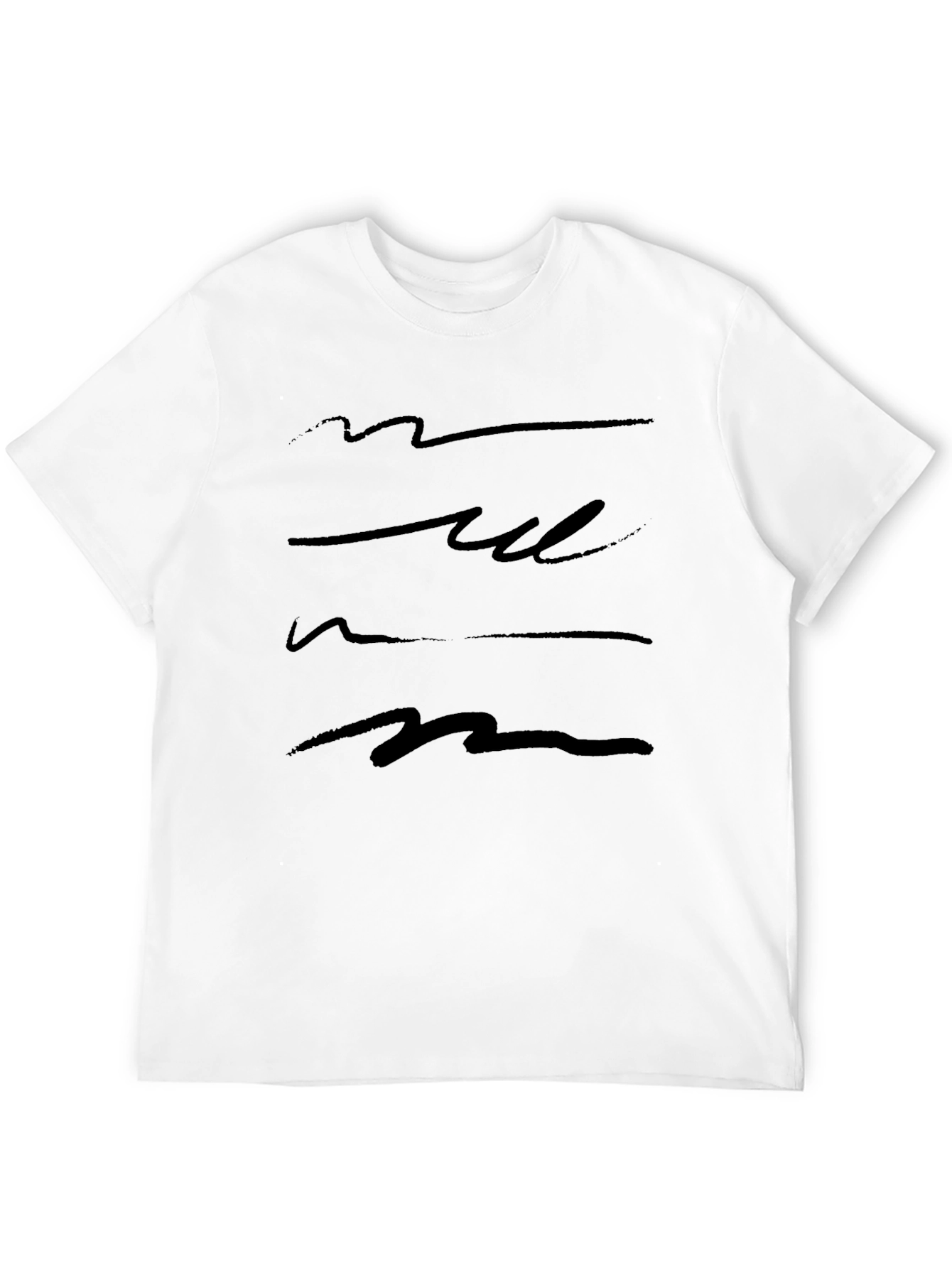 Black Men's Black Abstract Graphic Tee view 12