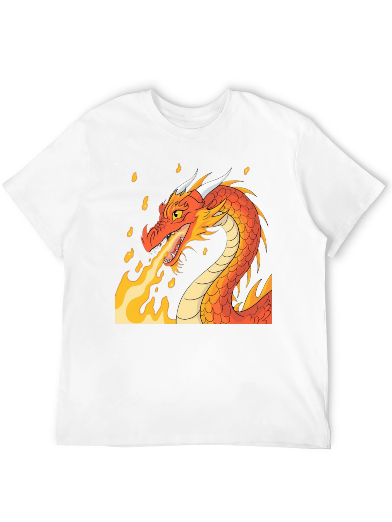 Black Fiery Dragon Graphic T-Shirt view 12