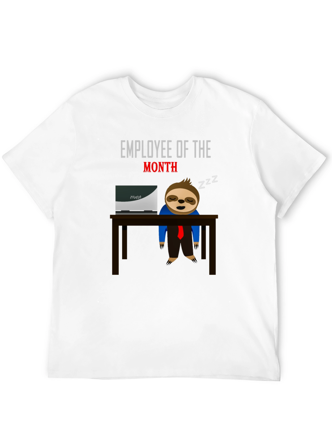 Black Employee of the Month Sloth T-Shirt view 12