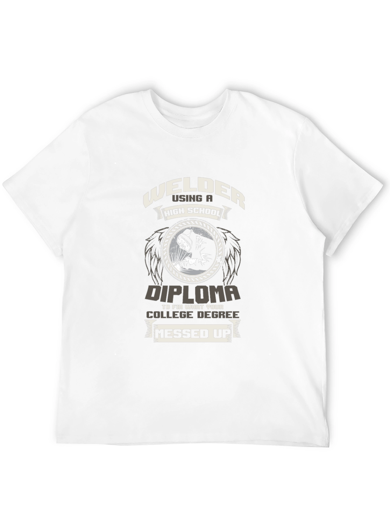 Black Welder High School Diploma T-Shirt view 12