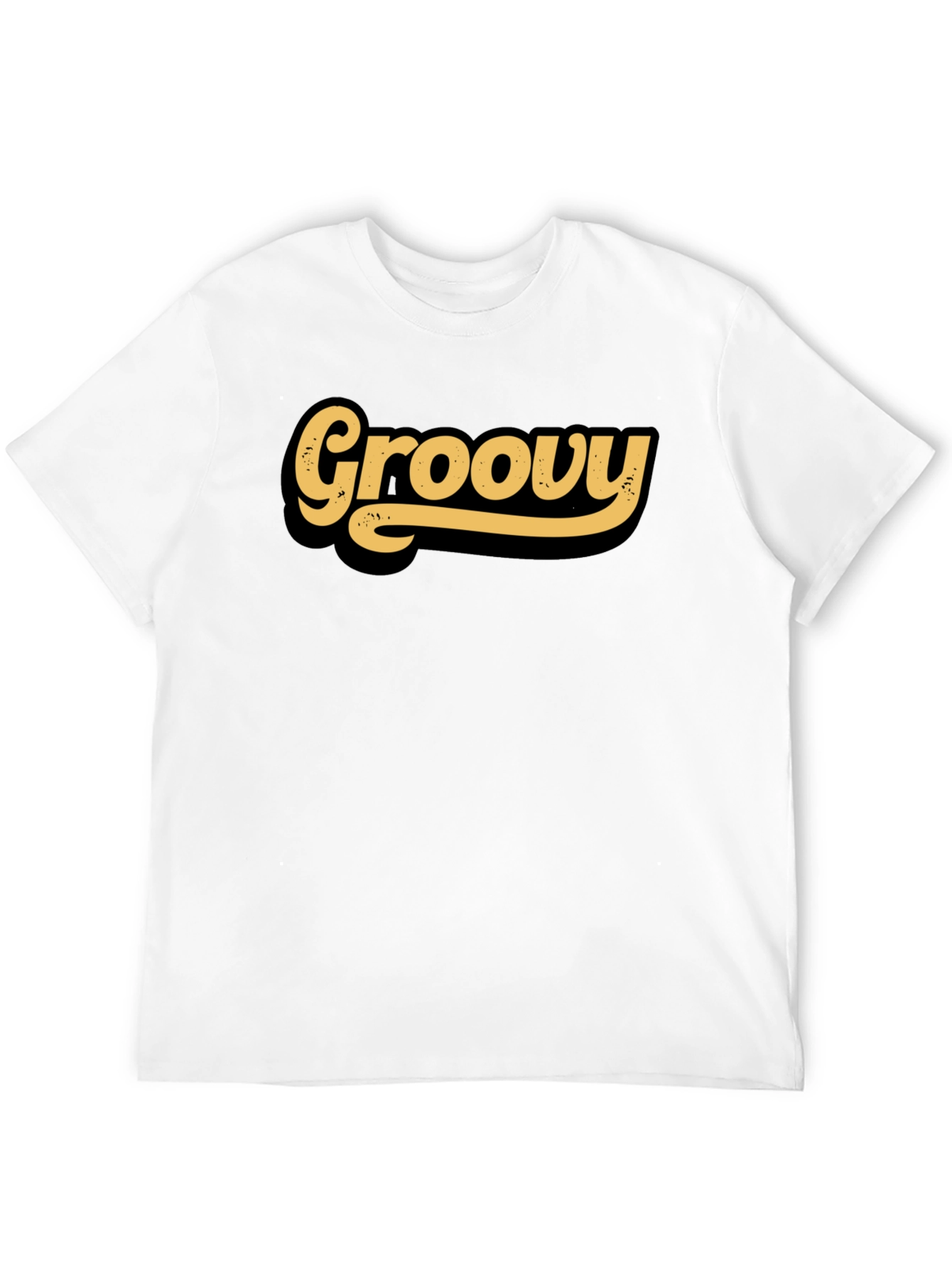 Black Groovy Retro T-Shirt - Classic Design view 12
