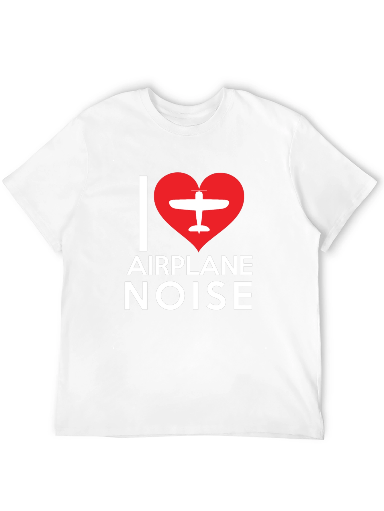 Black I Love Airplane Noise Black T-Shirt view 12