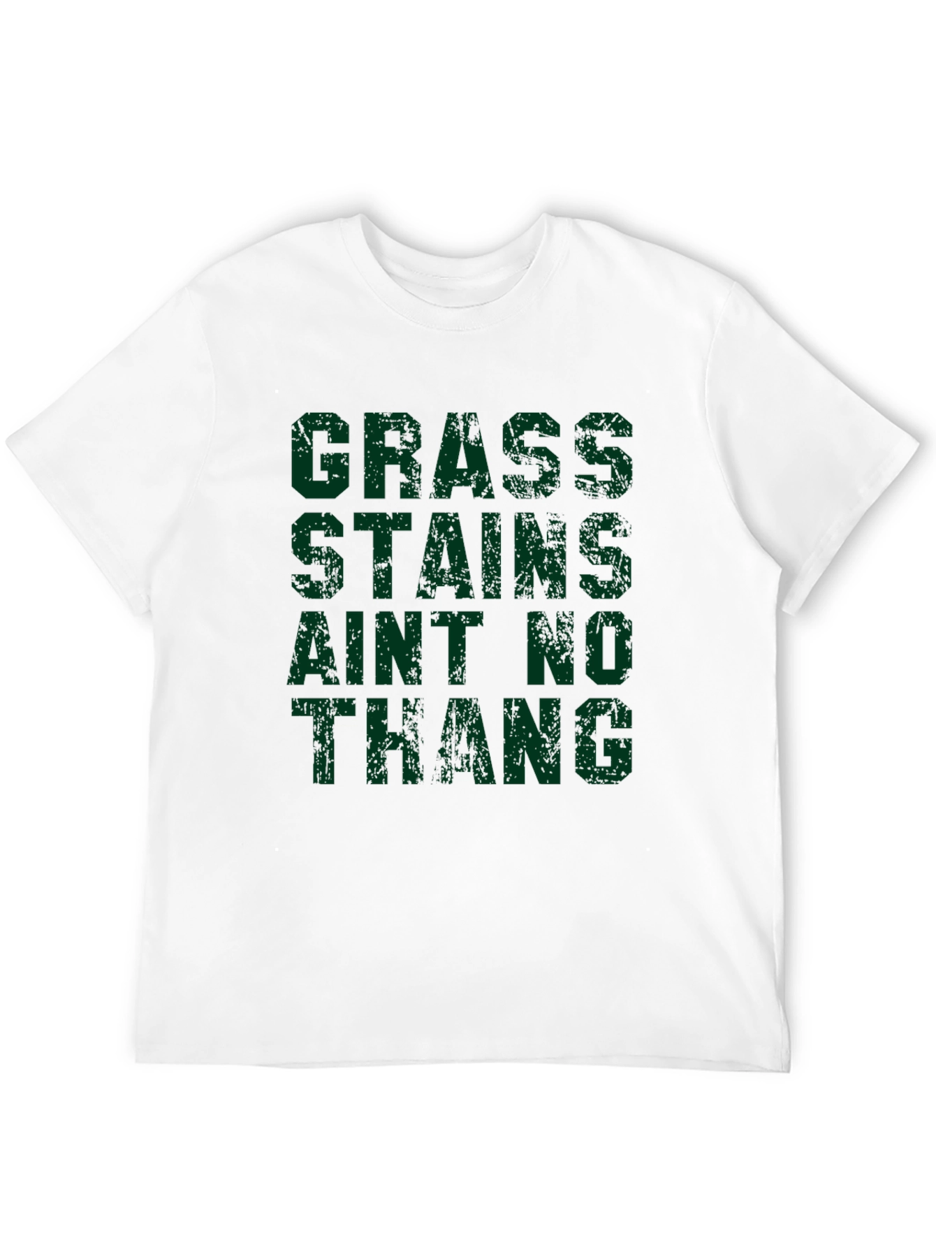Black Grass Stains Ain't No Thang T-Shirt - Bold Statement Tee view 12