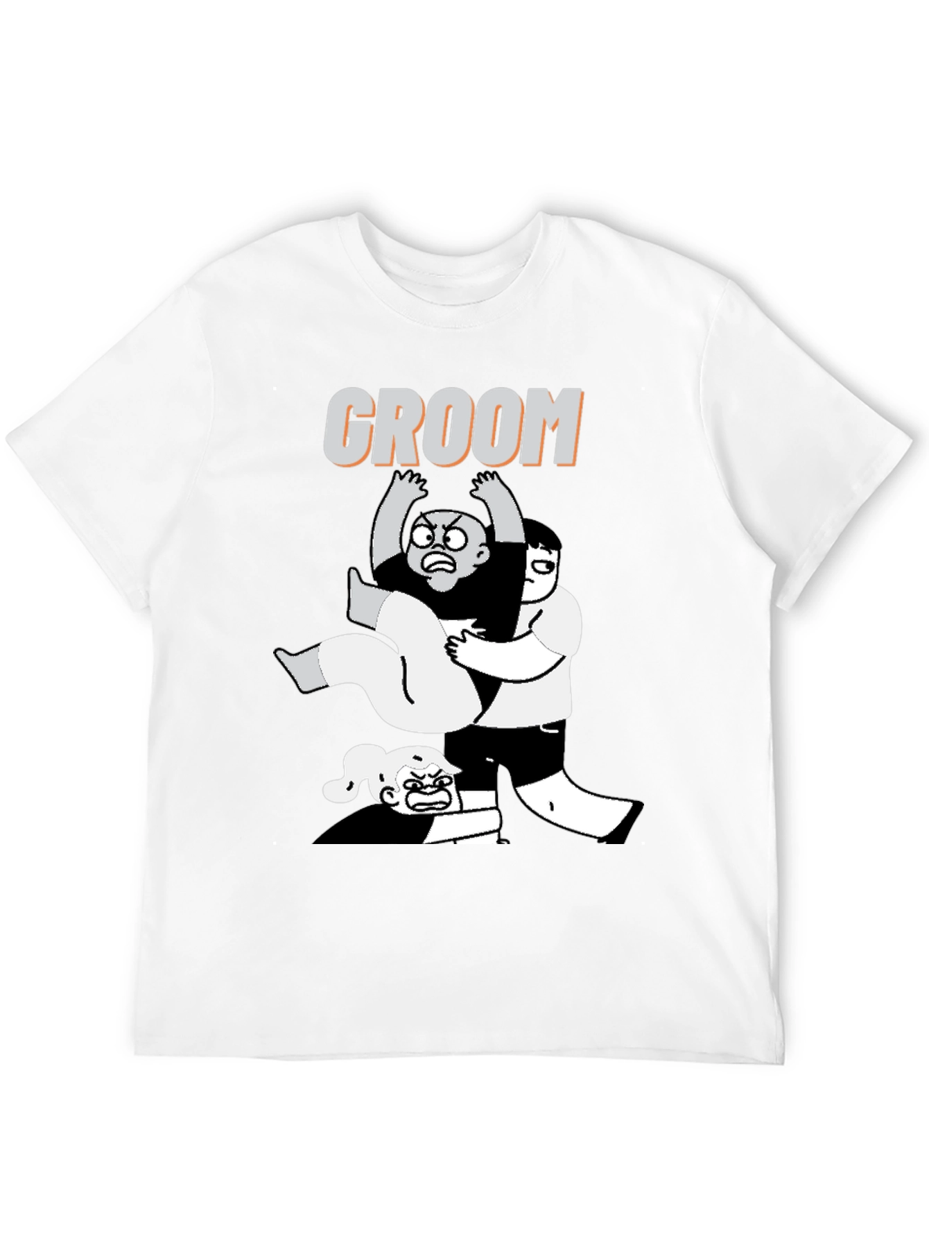 Black Funny Groom T-Shirt - Graphic Novel Style view 12