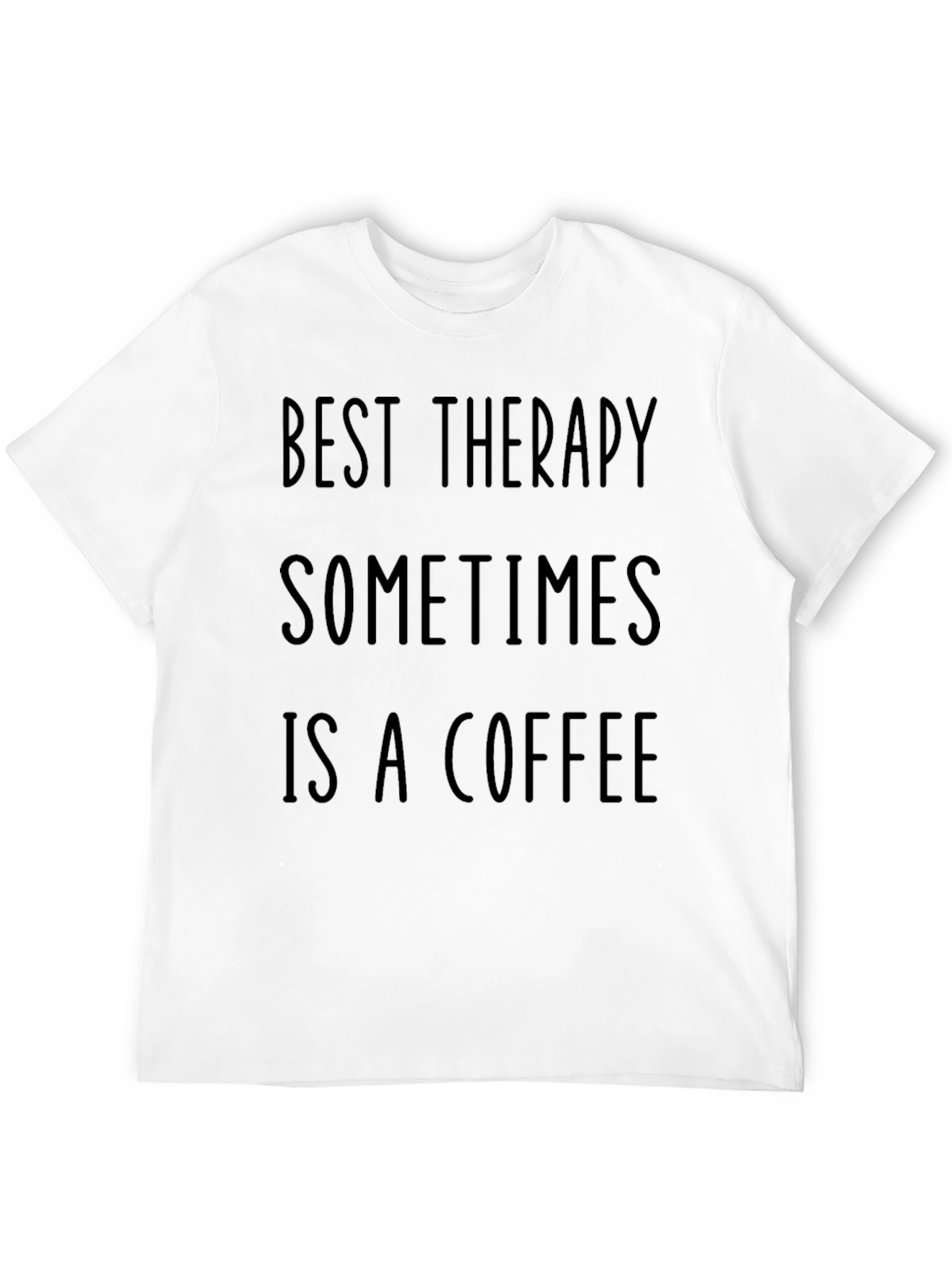 Black Best Therapy Coffee T-Shirt - Unisex Casual Tee view 12
