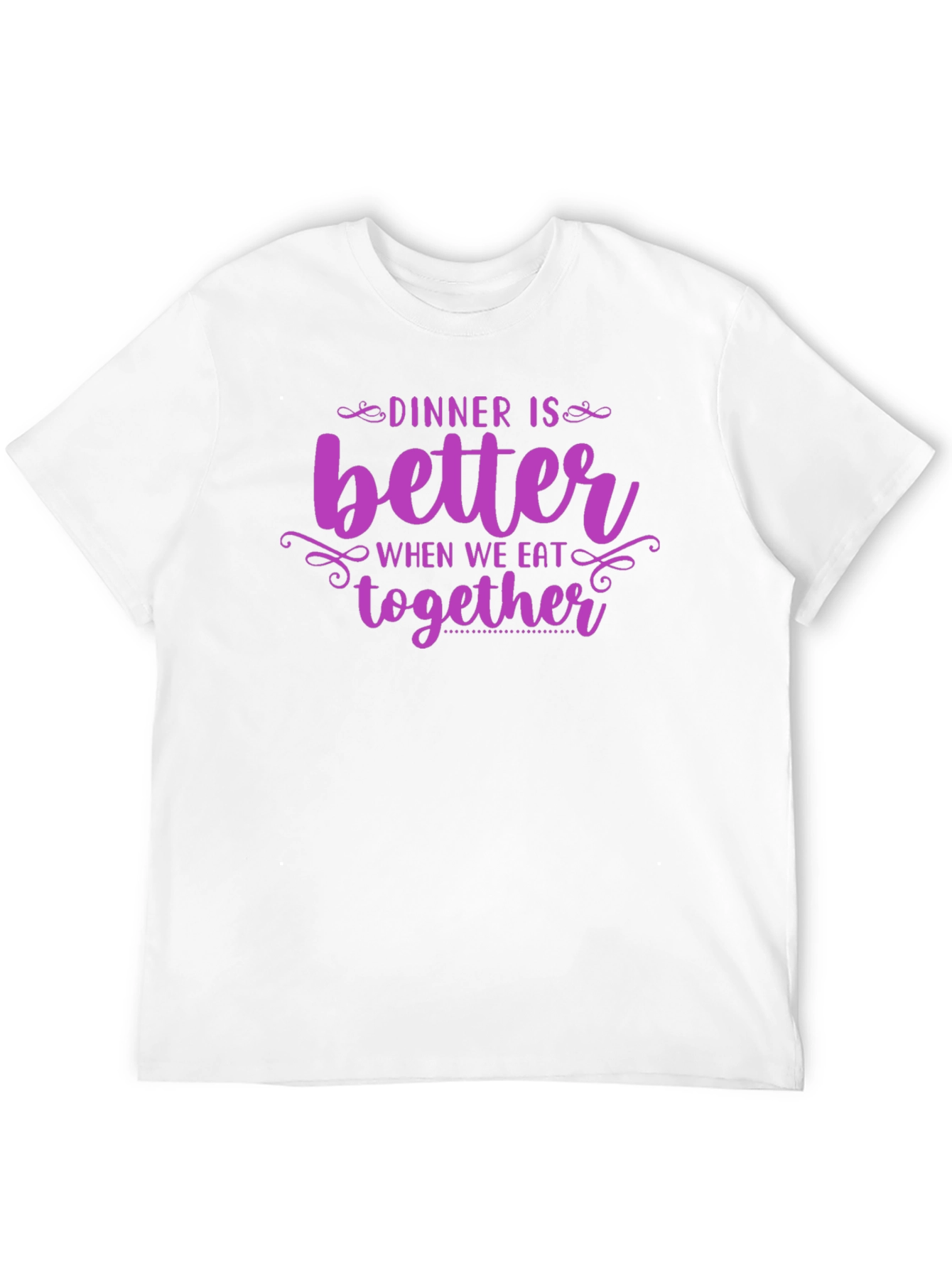 Black Dinner Is Better Together Black T-Shirt view 12