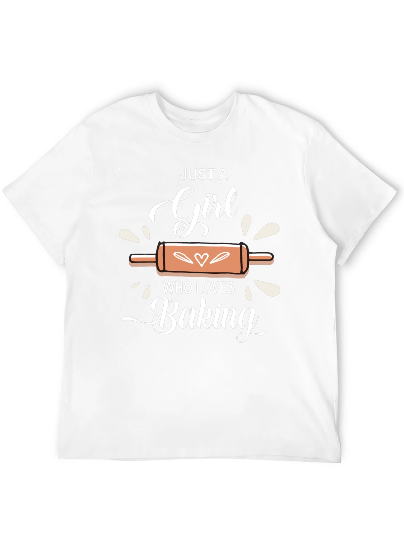 Black Just A Girl Who Loves Baking T-Shirt view 12