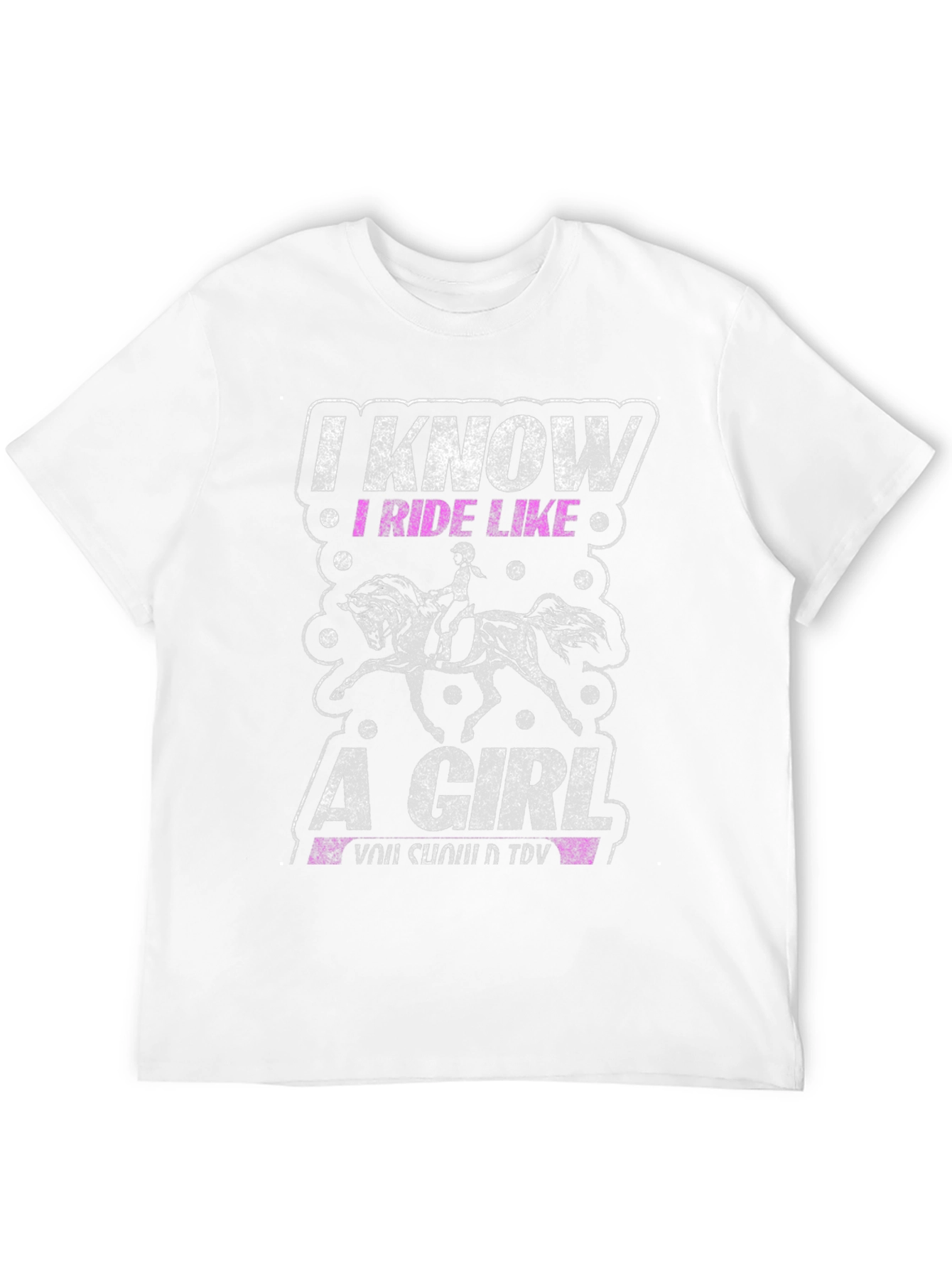 Black I Know I Ride Like a Girl T-Shirt view 12