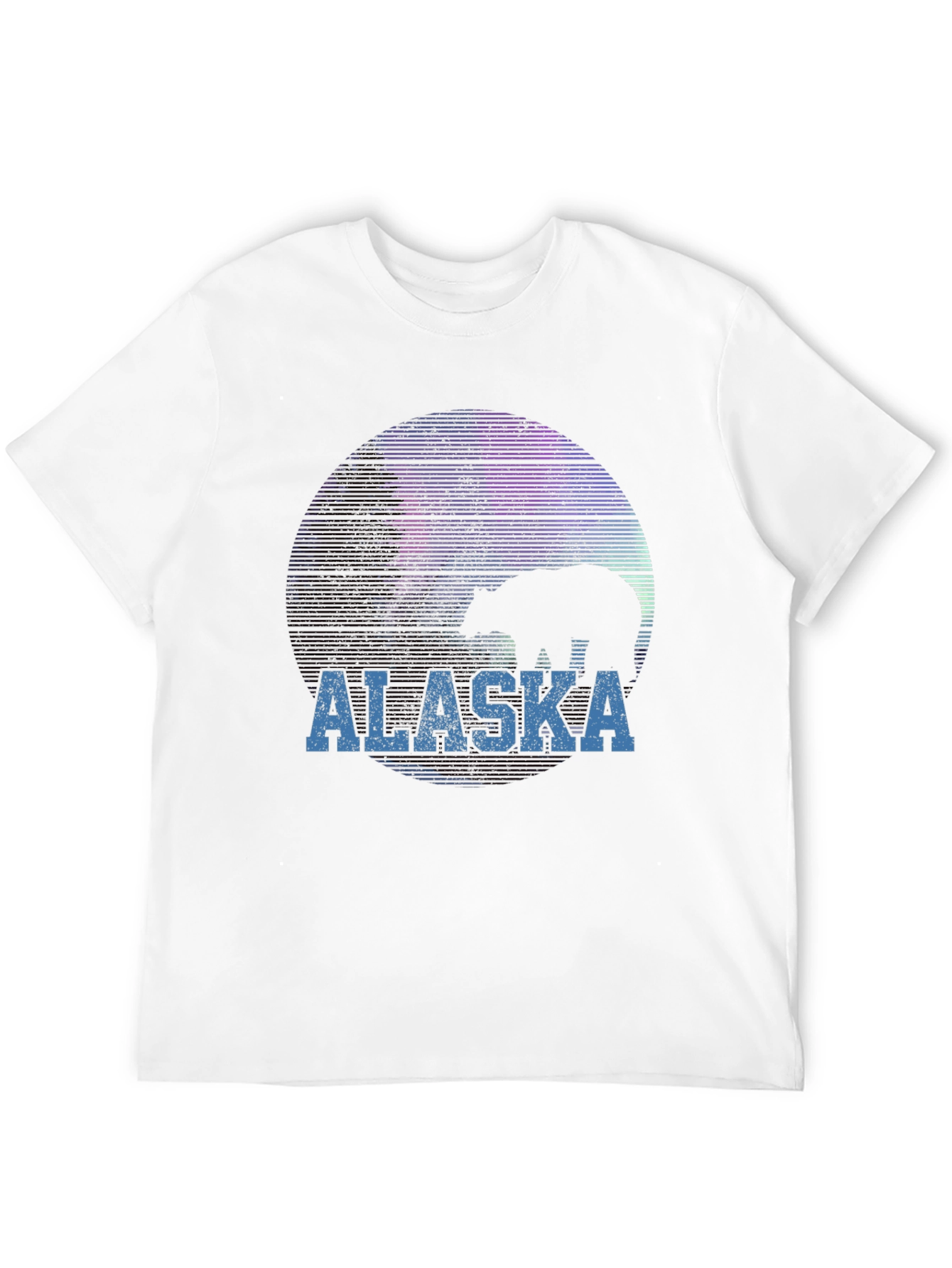 Black Alaska Bear Silhouette Graphic T-Shirt view 12
