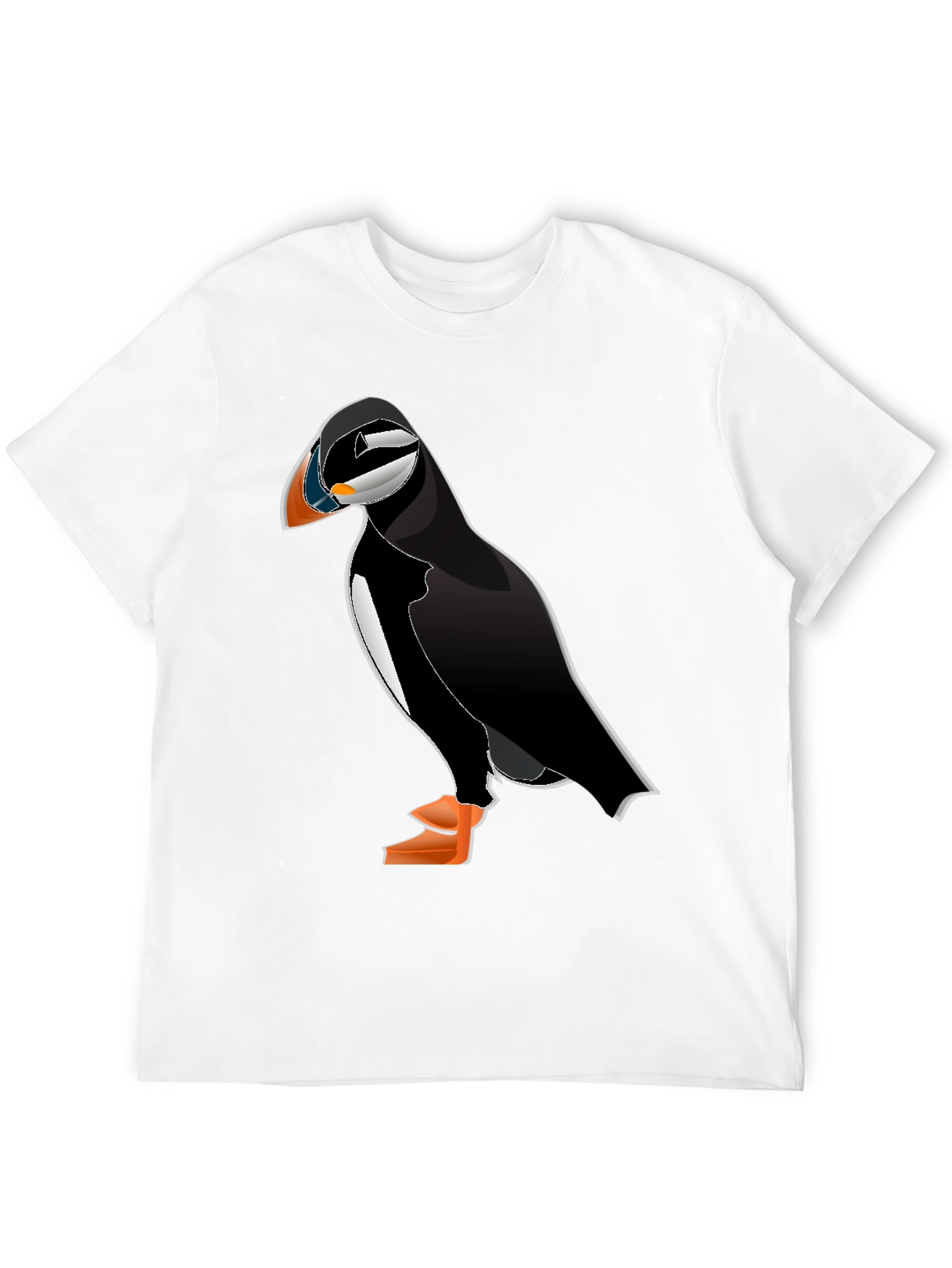 Black Puffin Graphic Tee - Black Cotton Blend view 12