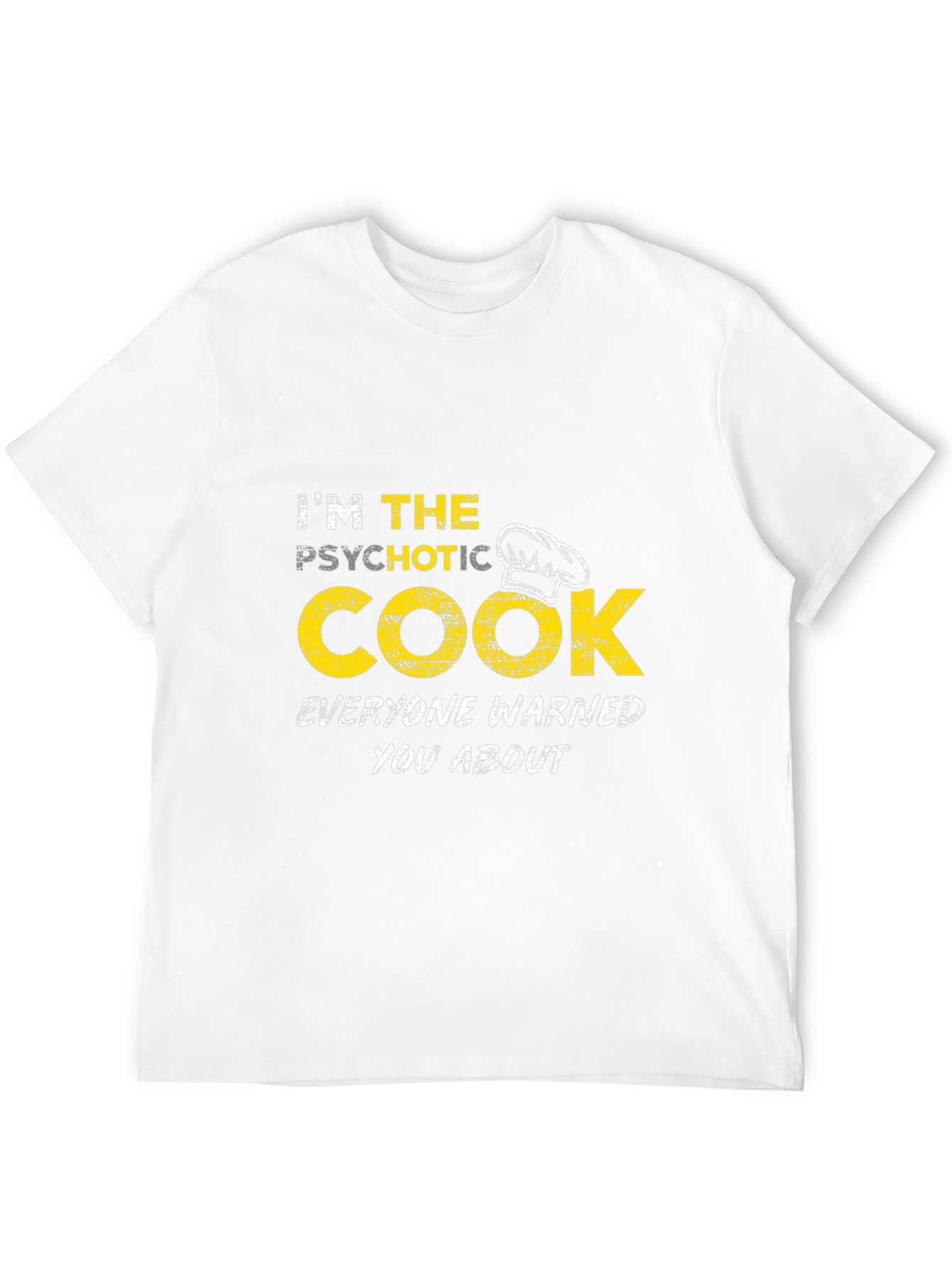 Black Psychotic Cook Novelty T-Shirt, Funny Chef Gift view 12
