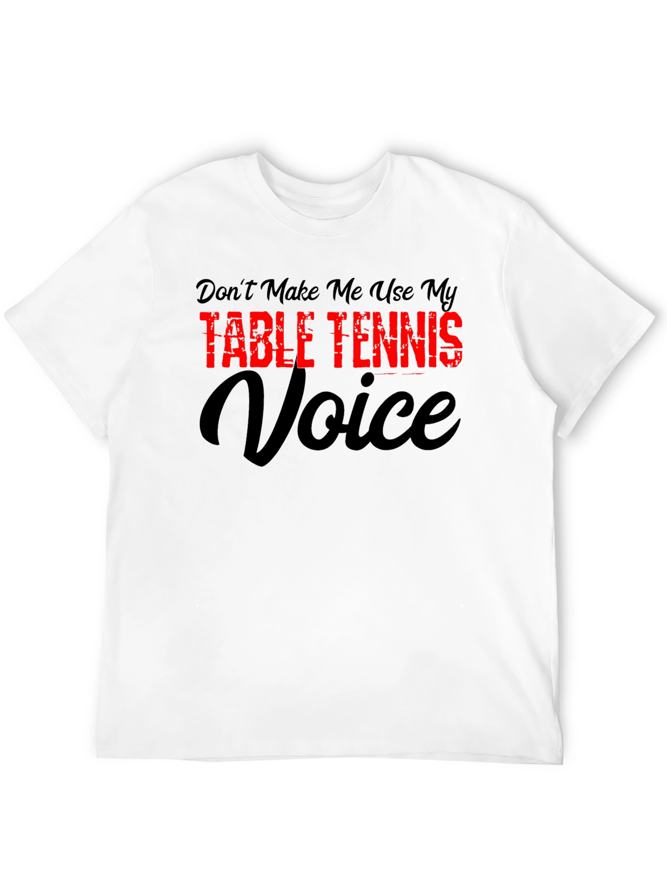 Black Table Tennis Voice T-Shirt view 12