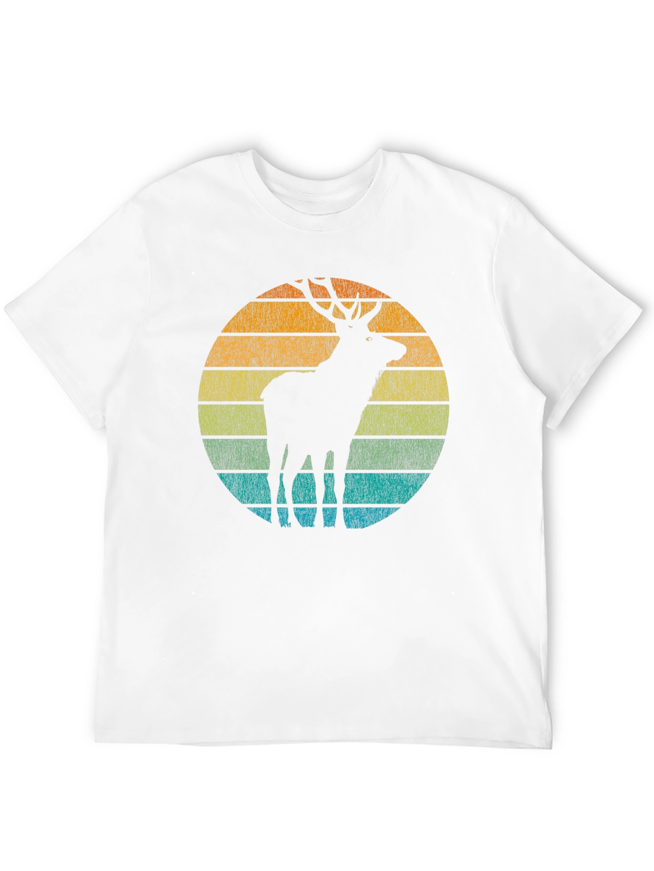 Black Retro Deer Silhouette Tee view 12