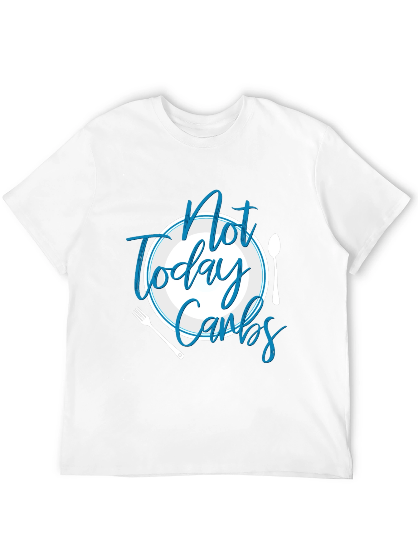 Black Funny "Not Today Carbs" Graphic T-Shirt view 12