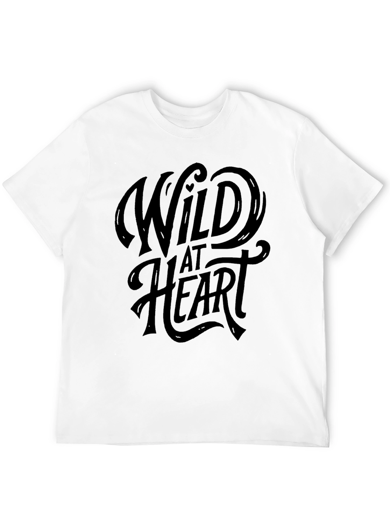 Black Wild at Heart Graphic Tee - Unisex Black T-Shirt view 12