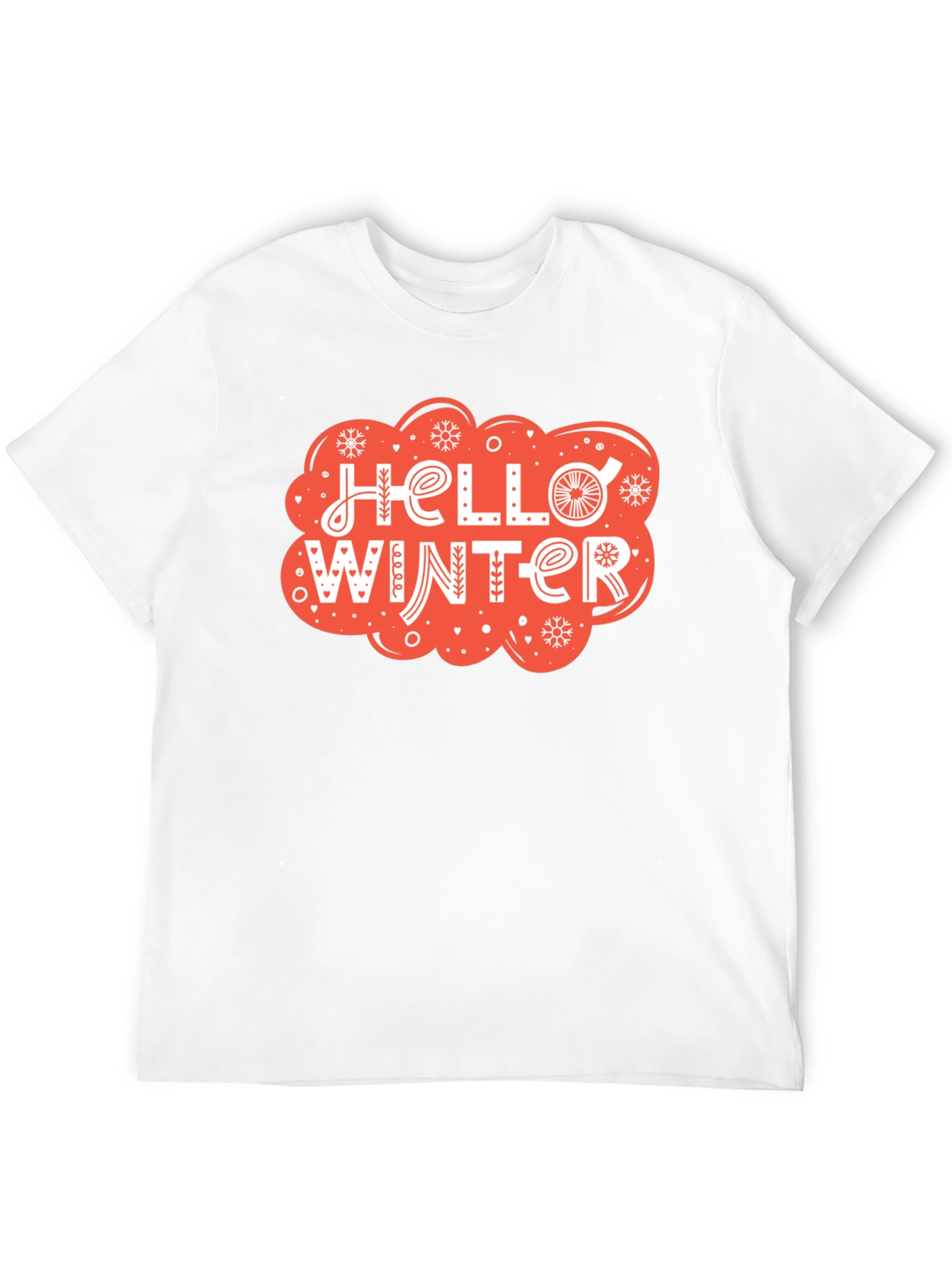 Black Hello Winter Graphic Tee - Cozy Holiday Shirt view 12