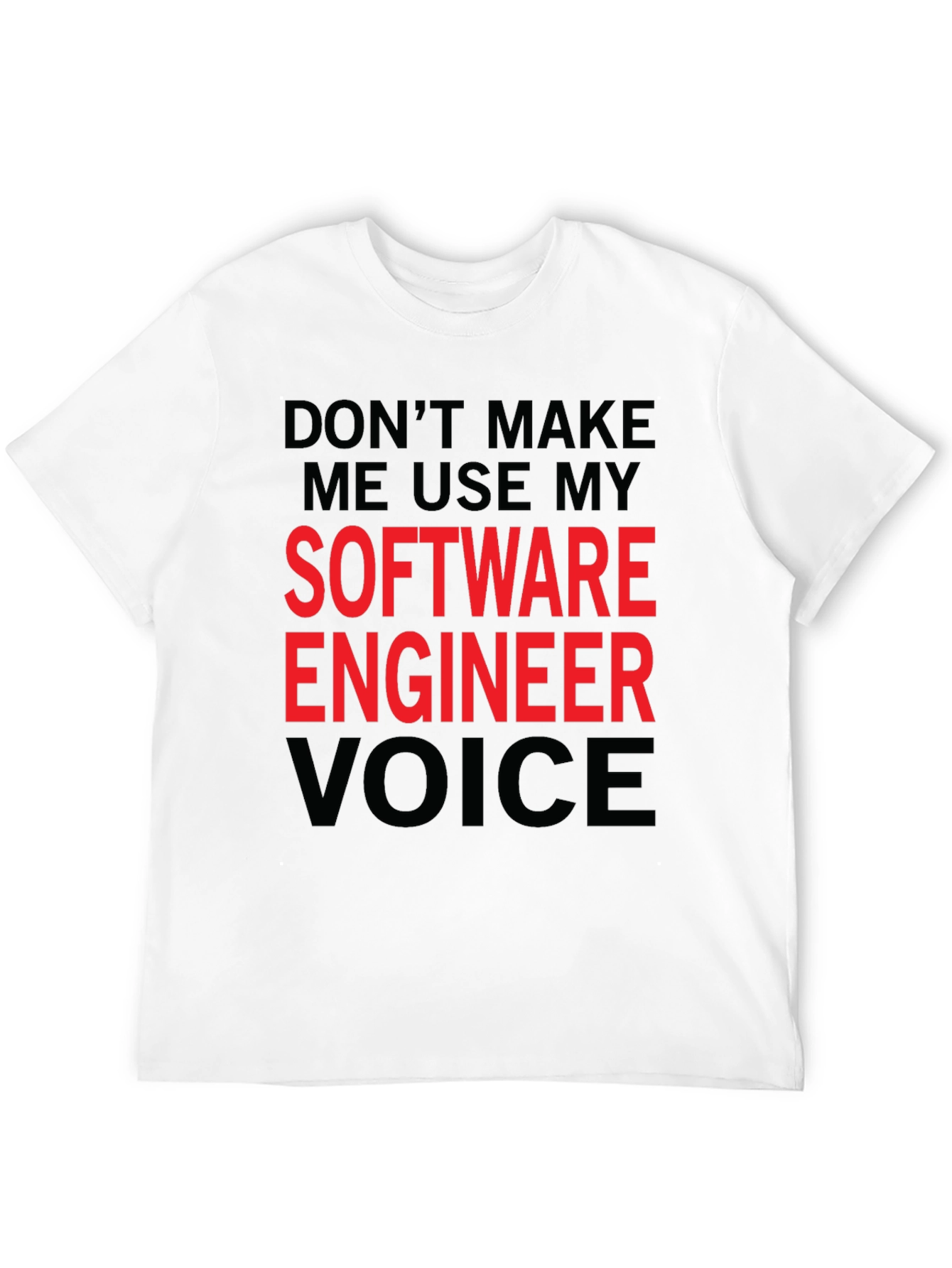 Black Software Engineer Voice T-Shirt - Funny Coded Humor view 12