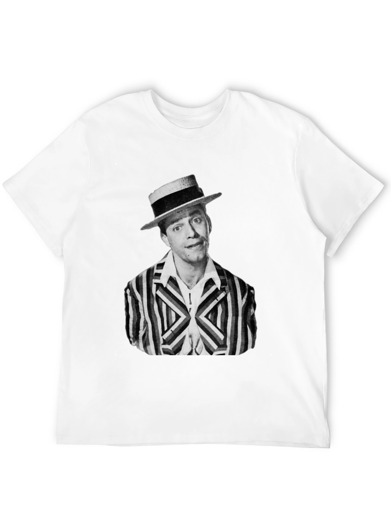 Black Retro Comedian Portrait T-Shirt view 12