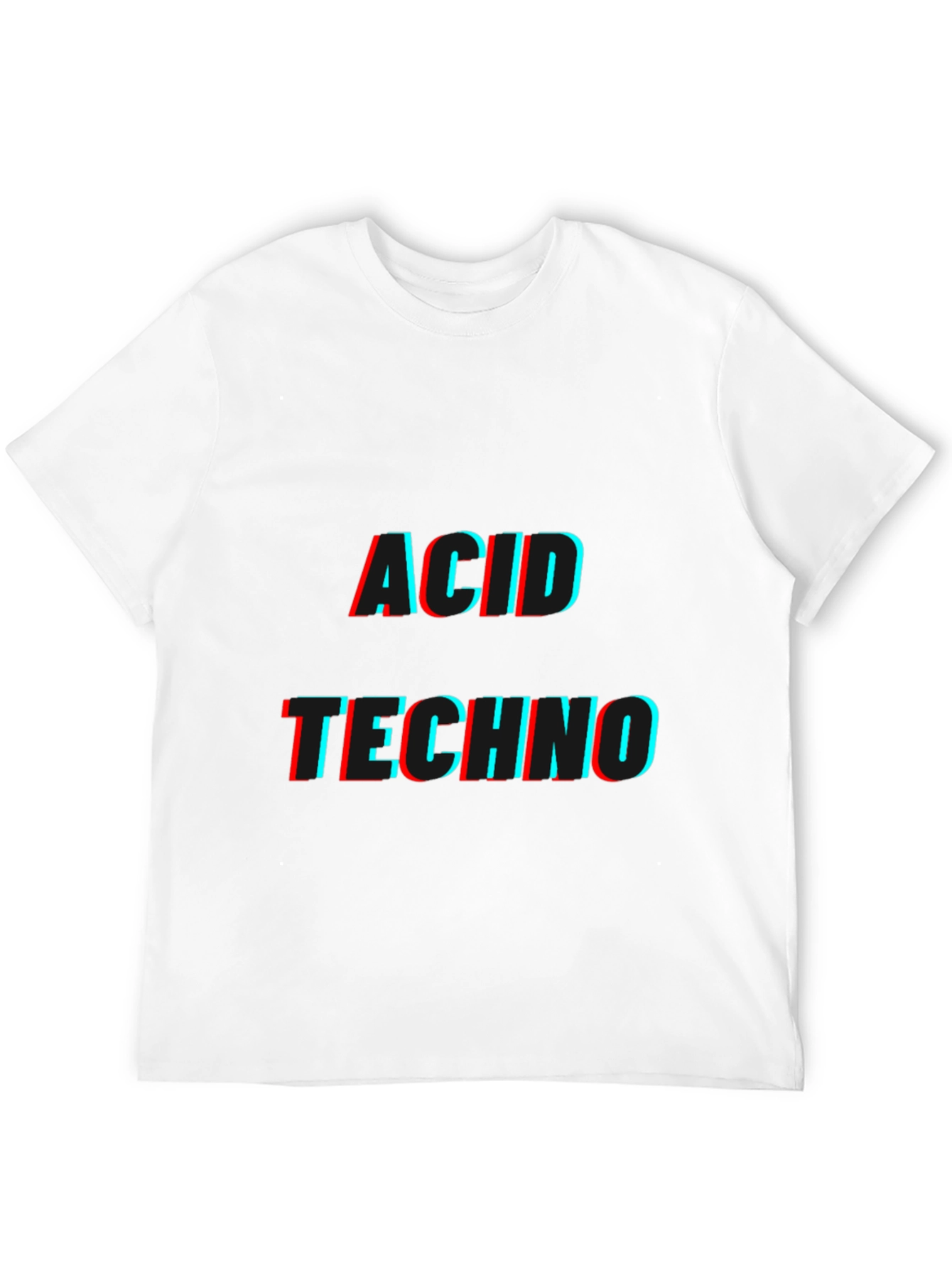 Black Acid Techno Black Graphic T-Shirt view 12