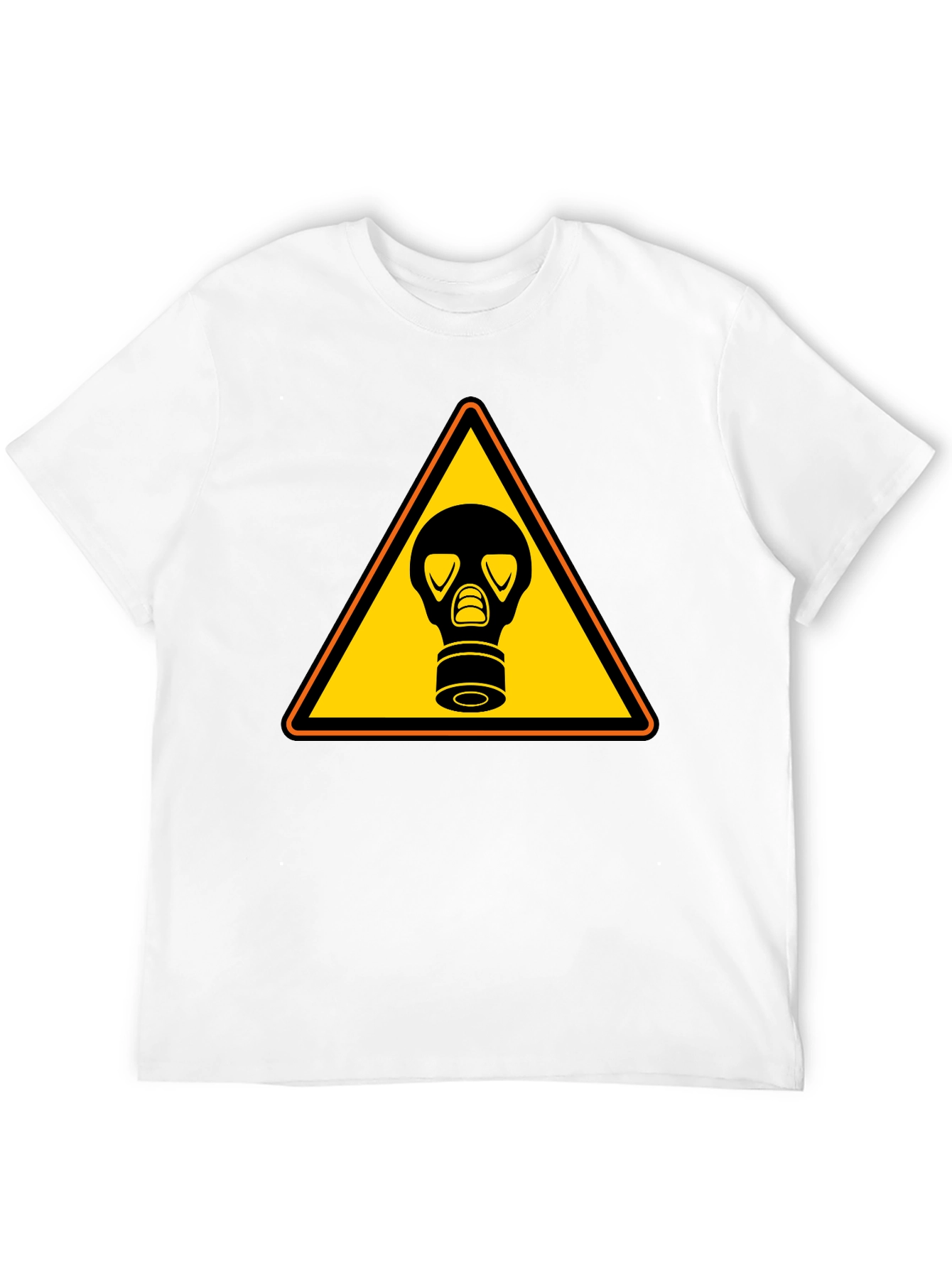 Black Hazard Gas Mask T-Shirt - Classic Black Tee view 12