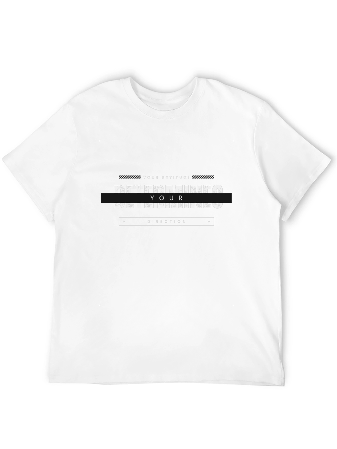 Black Attitude Determines Direction Graphic Tee view 12