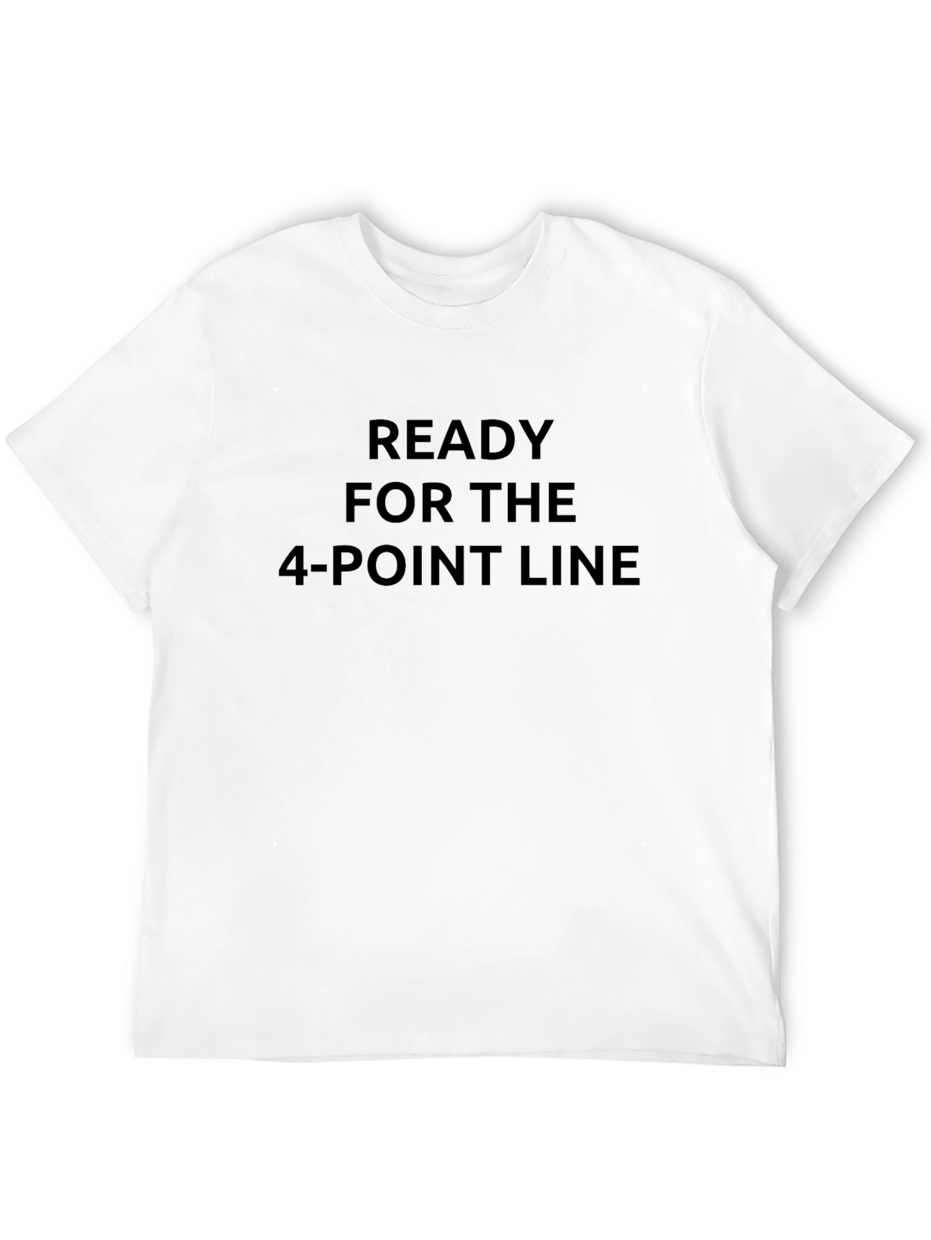 Black Ready for the 4-Point Line T-Shirt - Basketball Humor Tee view 12