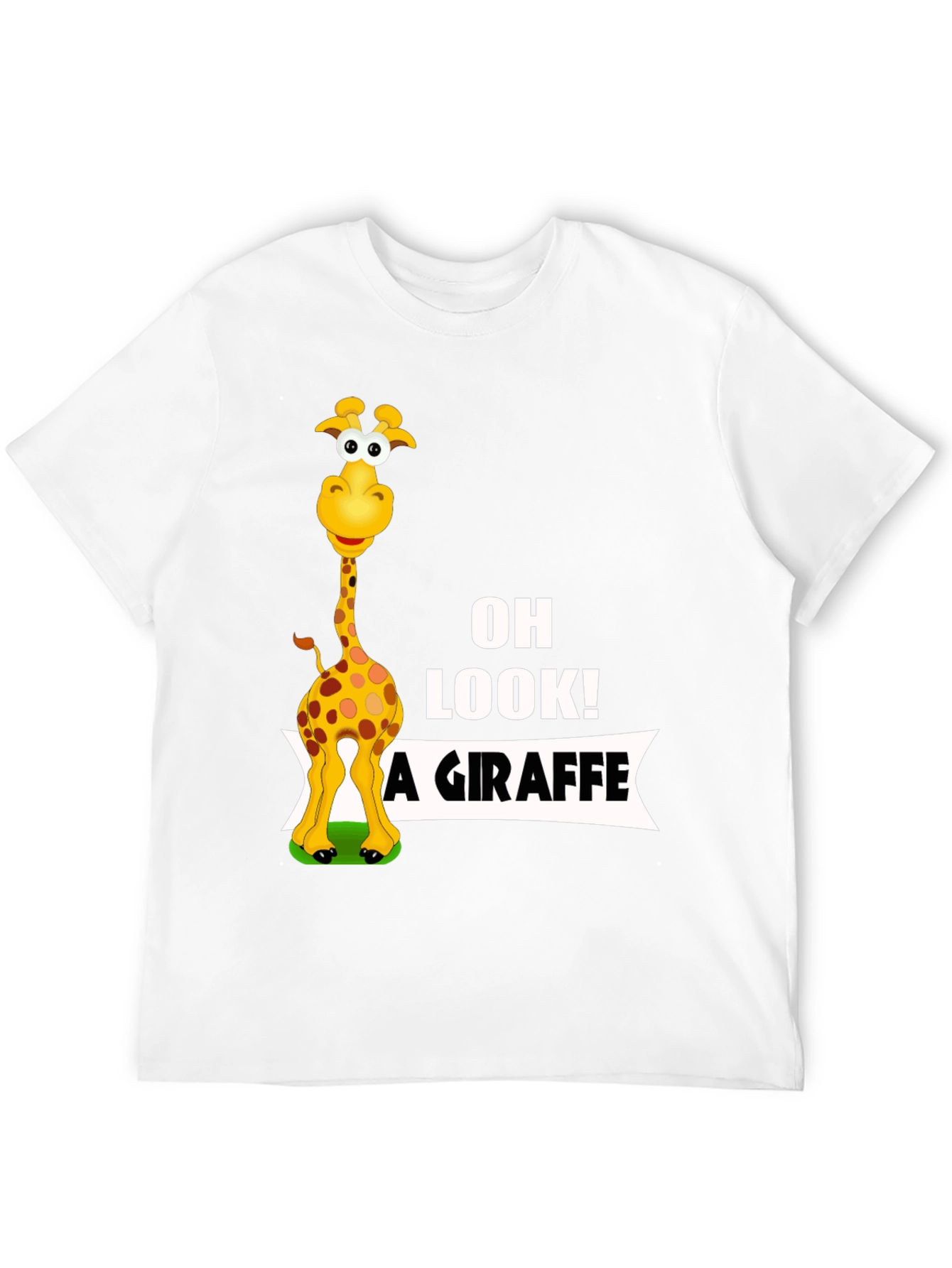 Black Funny Giraffe Graphic Tee - Oh Look! A Giraffe T-Shirt view 12