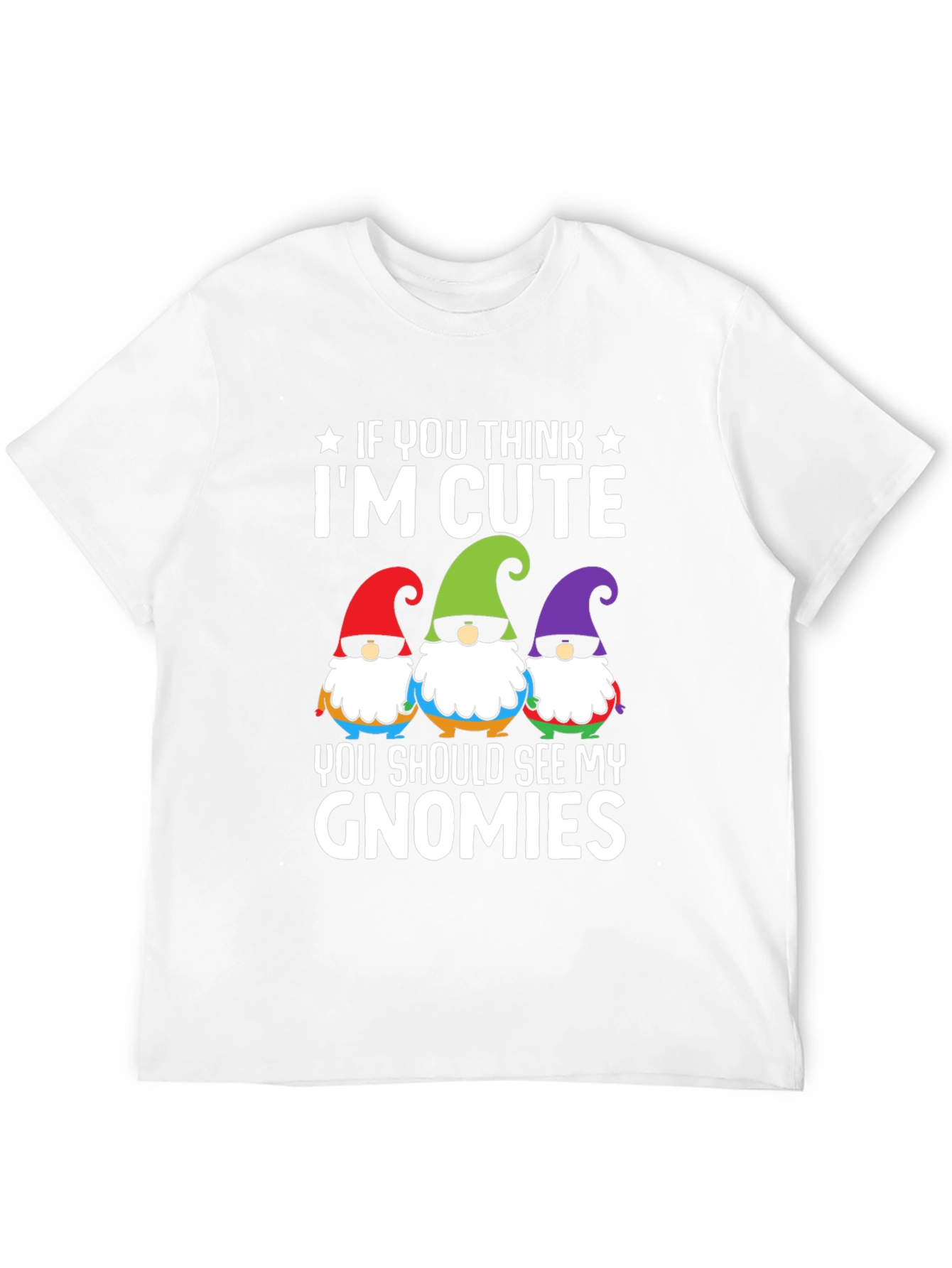 Black Cute Gnomies Graphic T-Shirt view 12