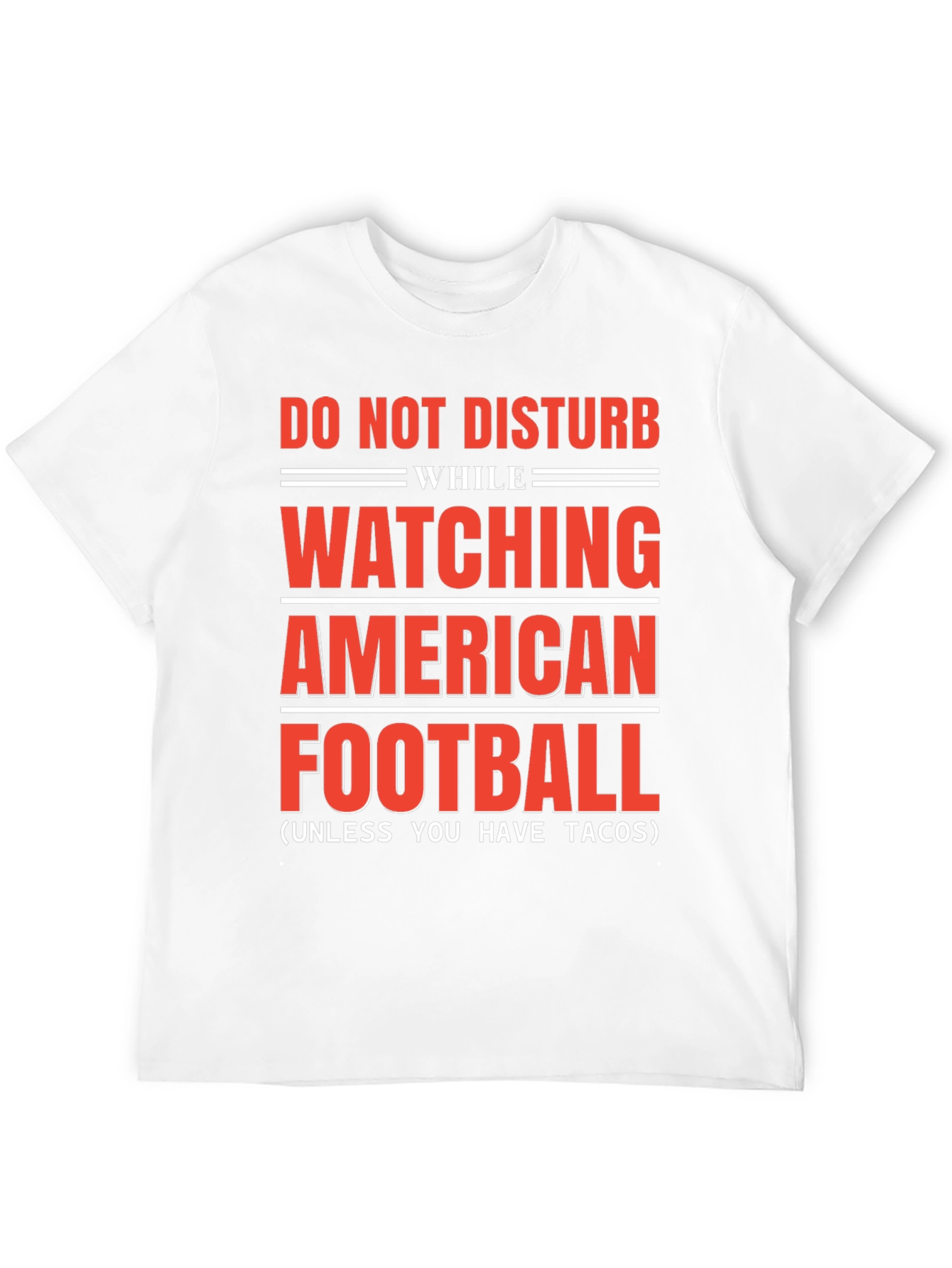 Black Do Not Disturb American Football & Tacos T-Shirt view 12