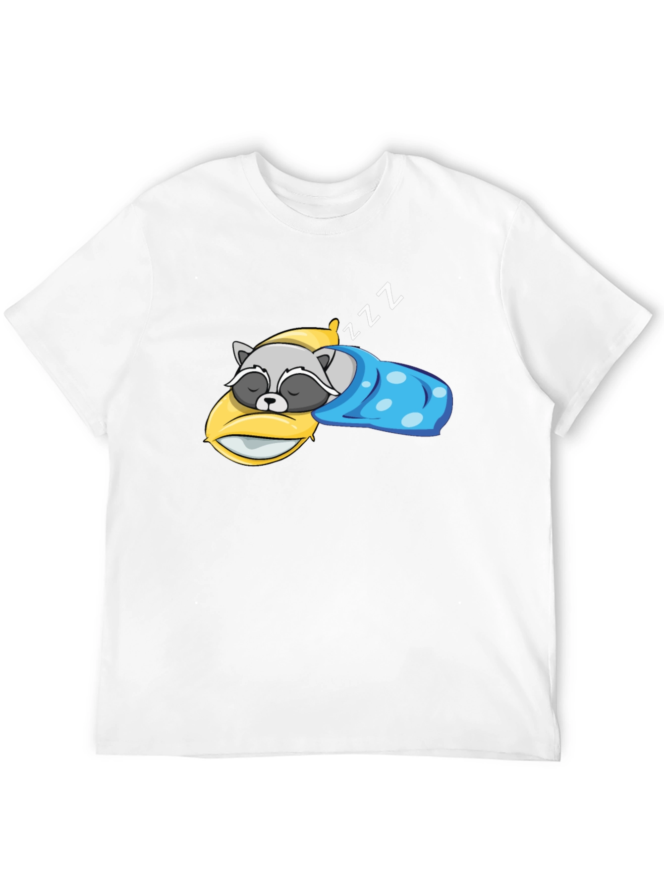 Black Sleeping Raccoon Graphic T-Shirt view 12