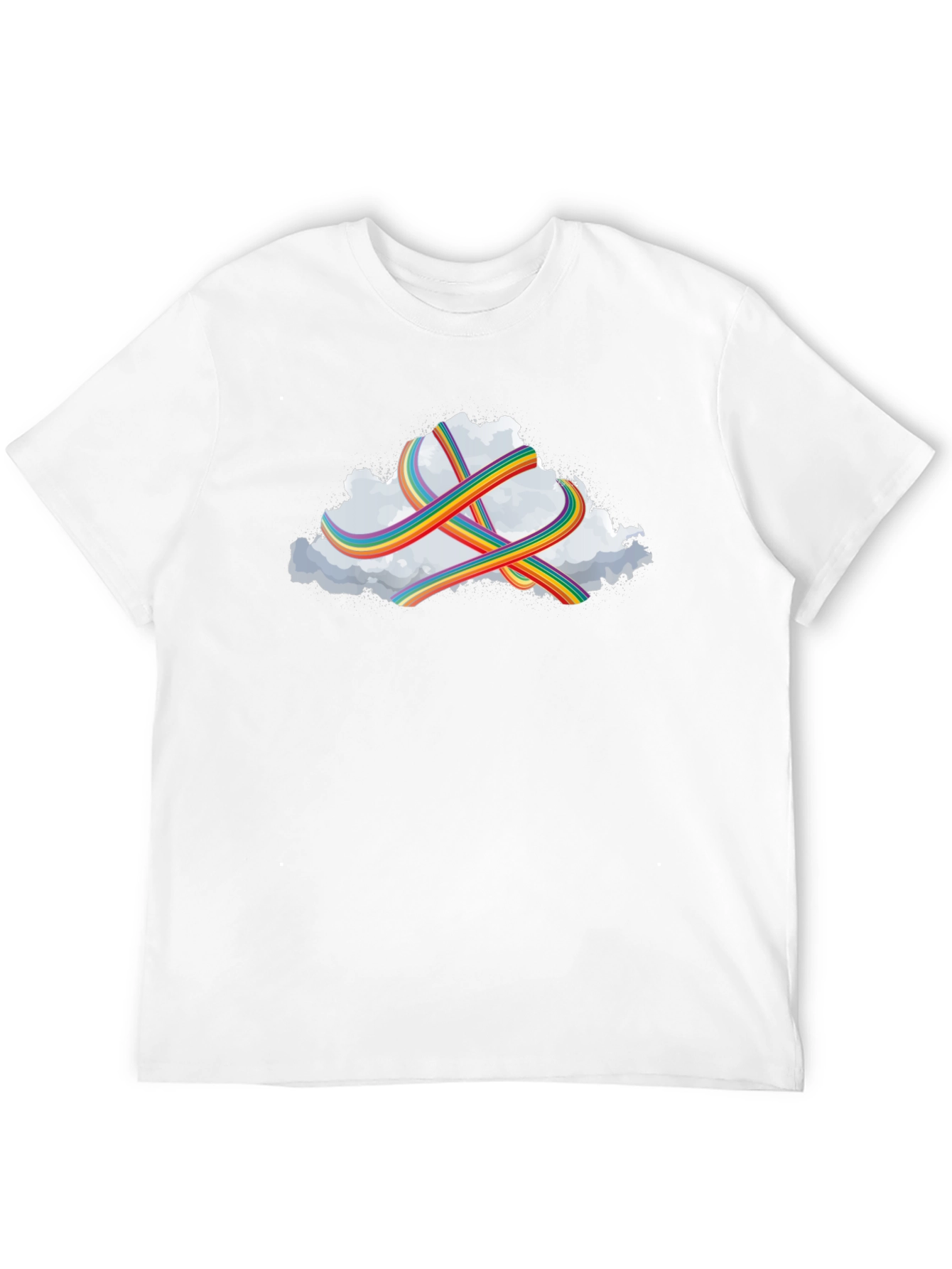 Black Rainbow Cloud T-Shirt: Stylish Comfort view 12