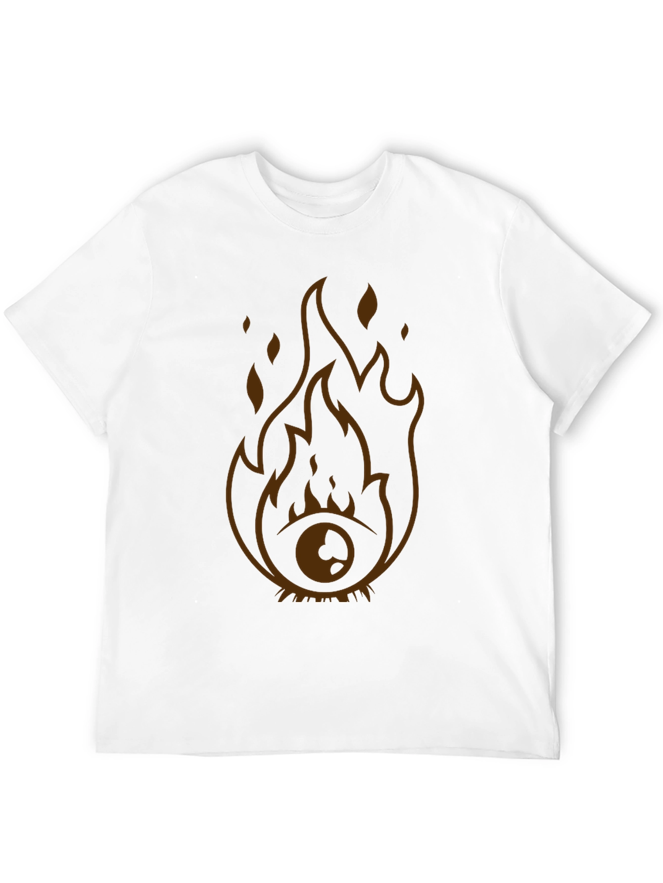 Black Flaming Eye Graphic Tee - Unique Design view 12