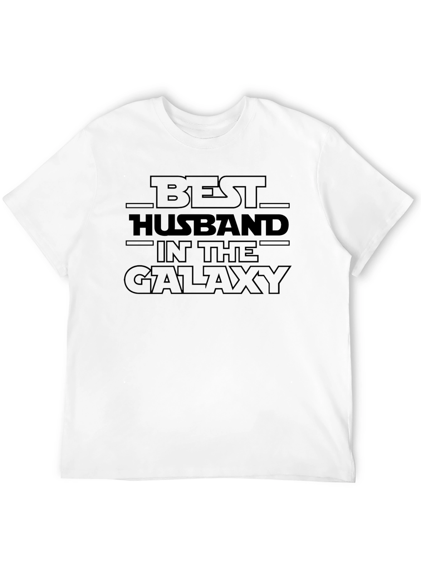 Black Best Husband in the Galaxy Black Graphic T-Shirt view 12
