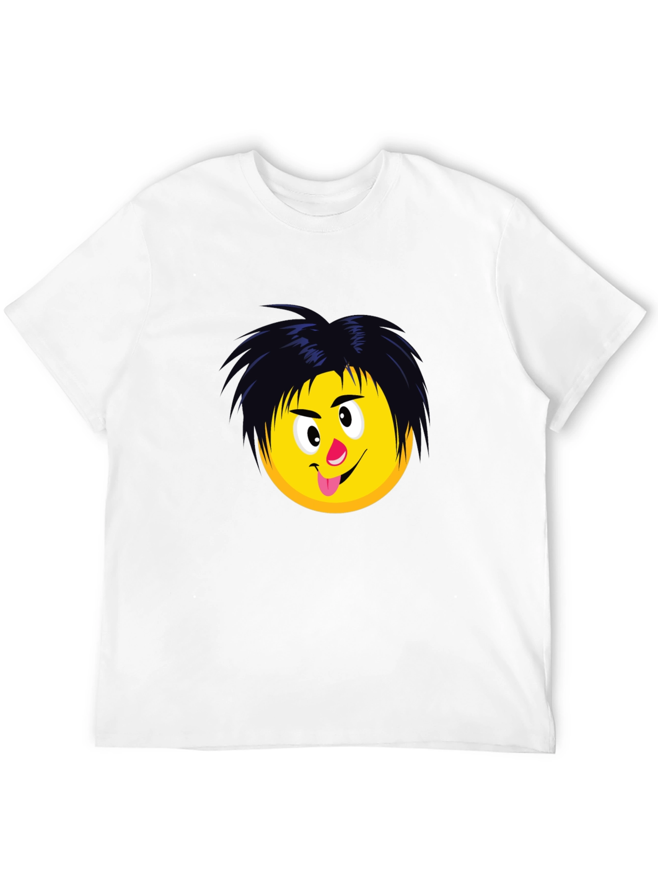Black Funny Emoji Graphic T-Shirt - Black view 12