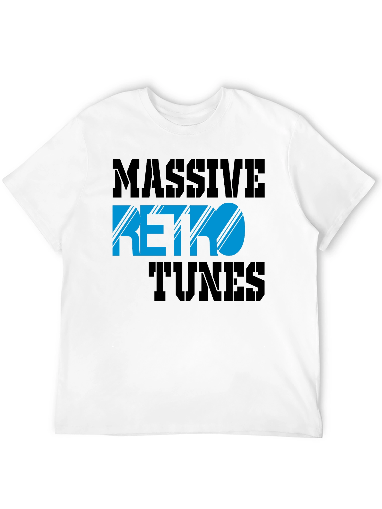 Black Massive Retro Tunes Graphic T-Shirt view 12