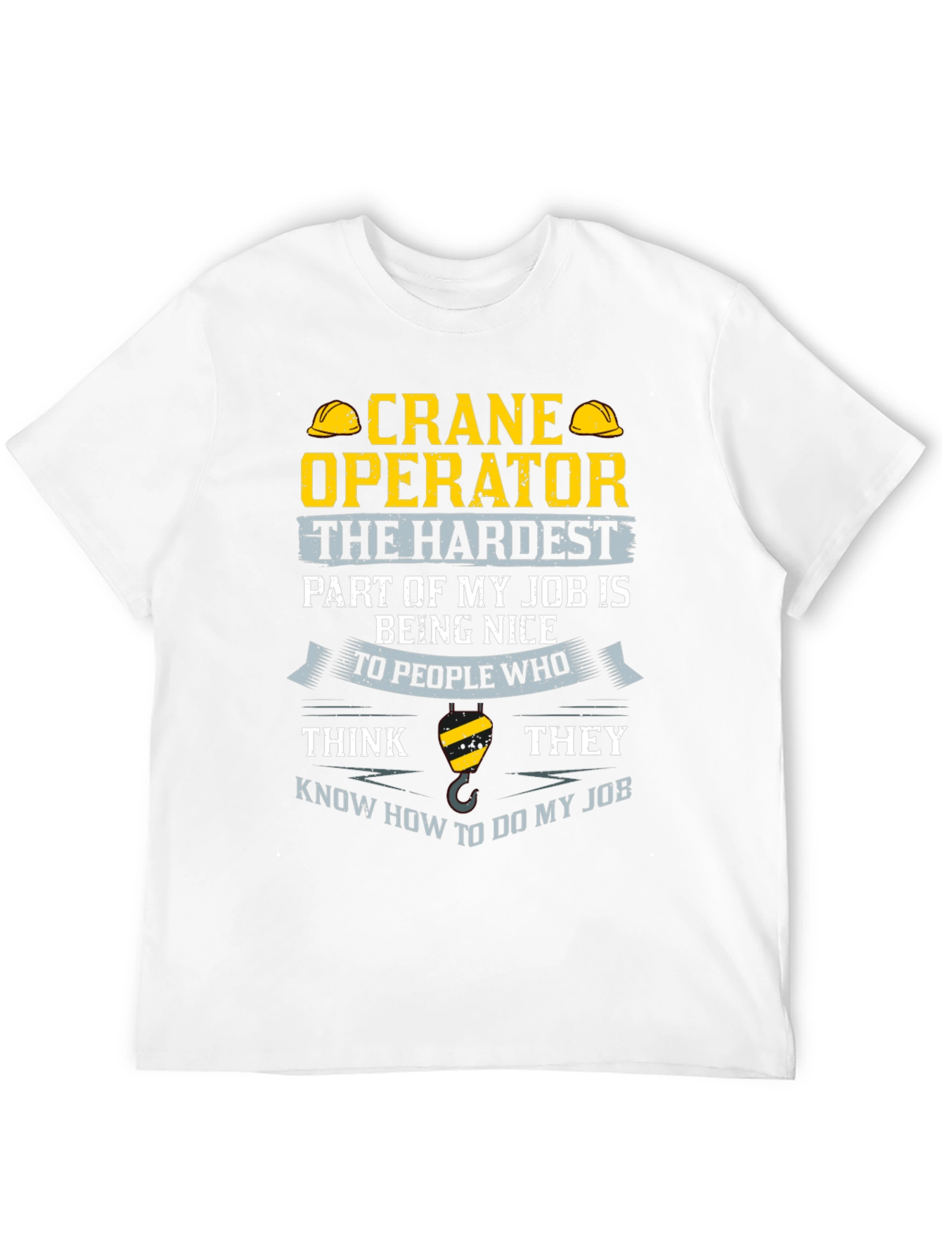 Black Crane Operator T-Shirt - Funny Job Tee view 12
