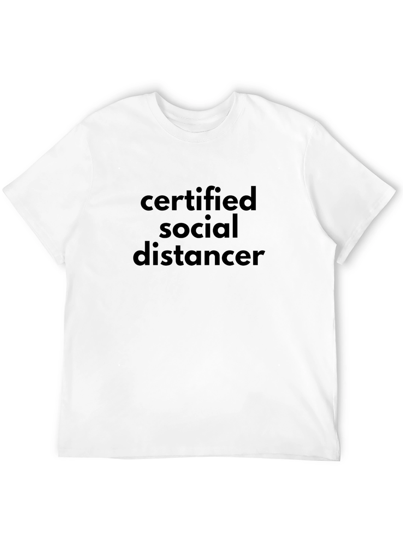 Black Certified Social Distancer Black T-Shirt view 12