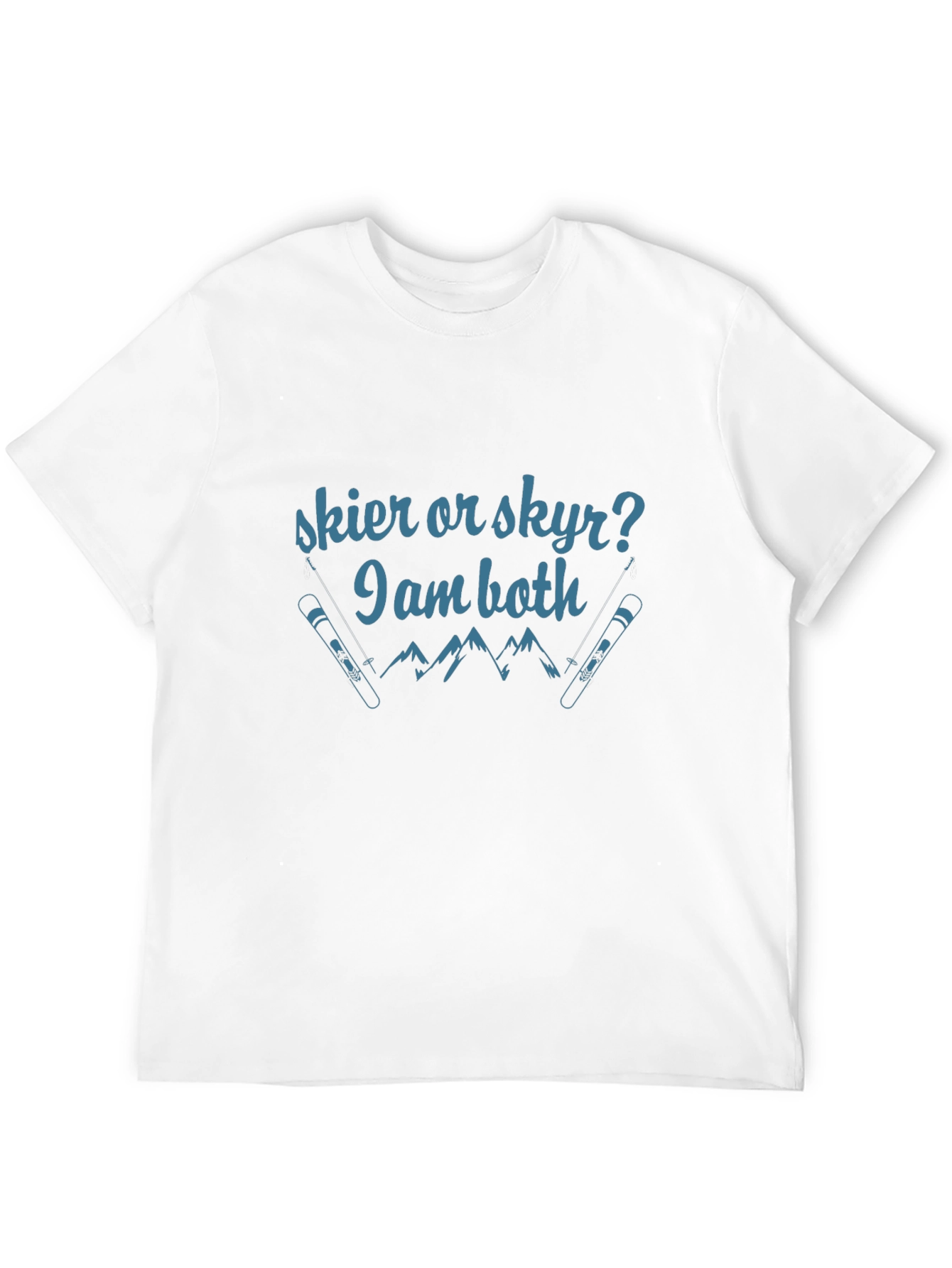 Black Skier Or Skyr? T-Shirt - I Am Both! view 12