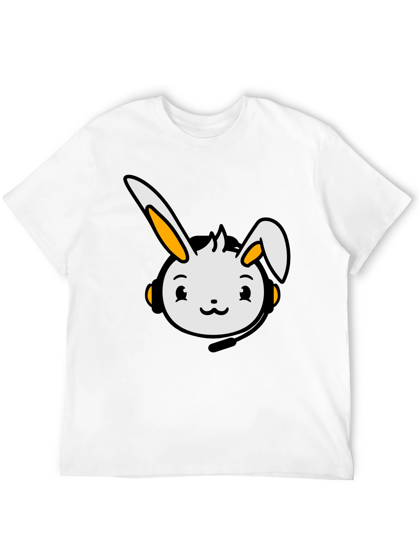 Black Cute Bunny Graphic T-Shirt - Black view 12