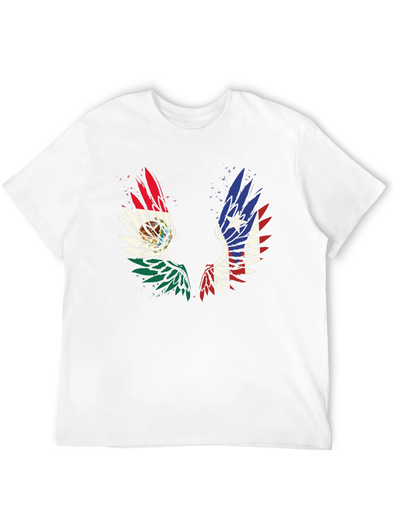 Black Mexico-Texas Wings Graphic T-Shirt view 12