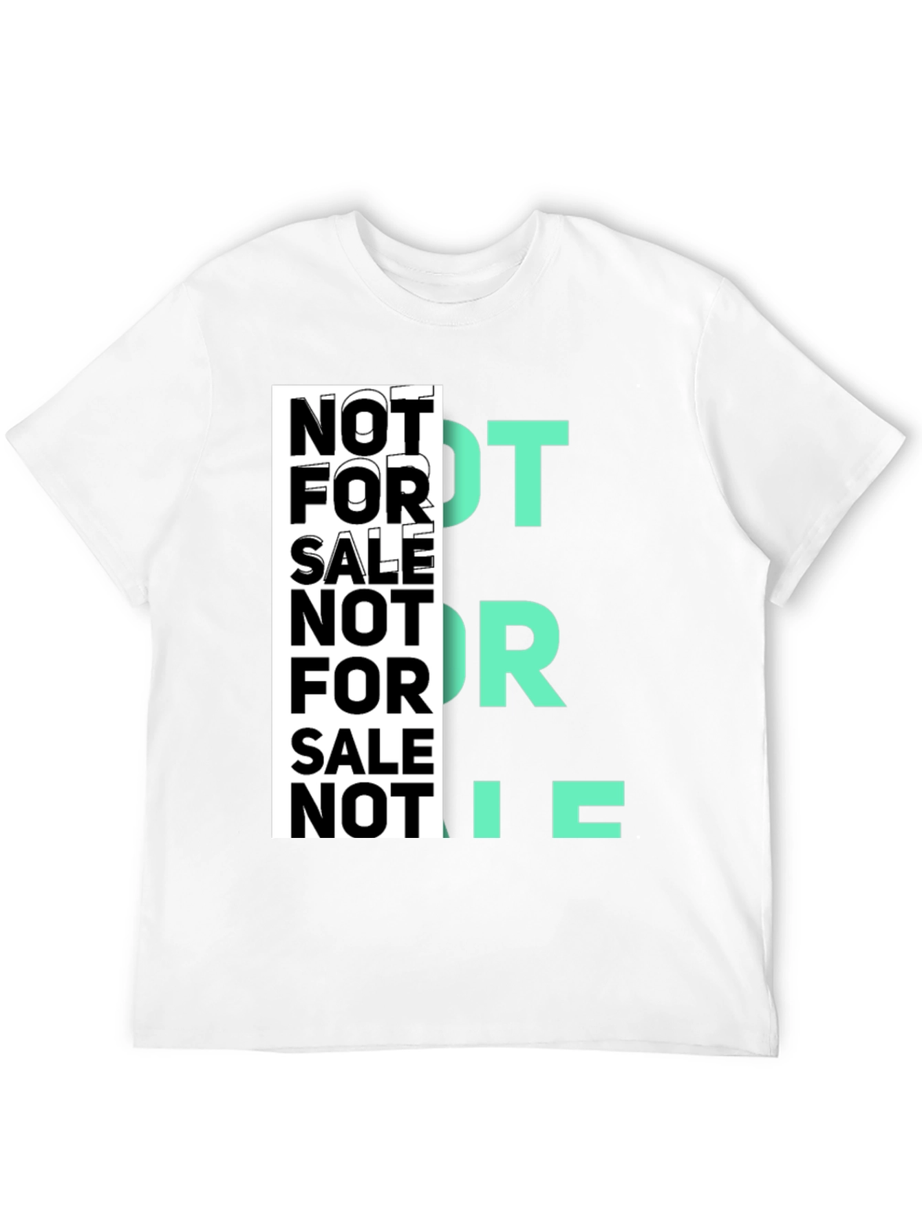 Black Edgy Graphic Tee - Not For Sale Statement T-Shirt view 12