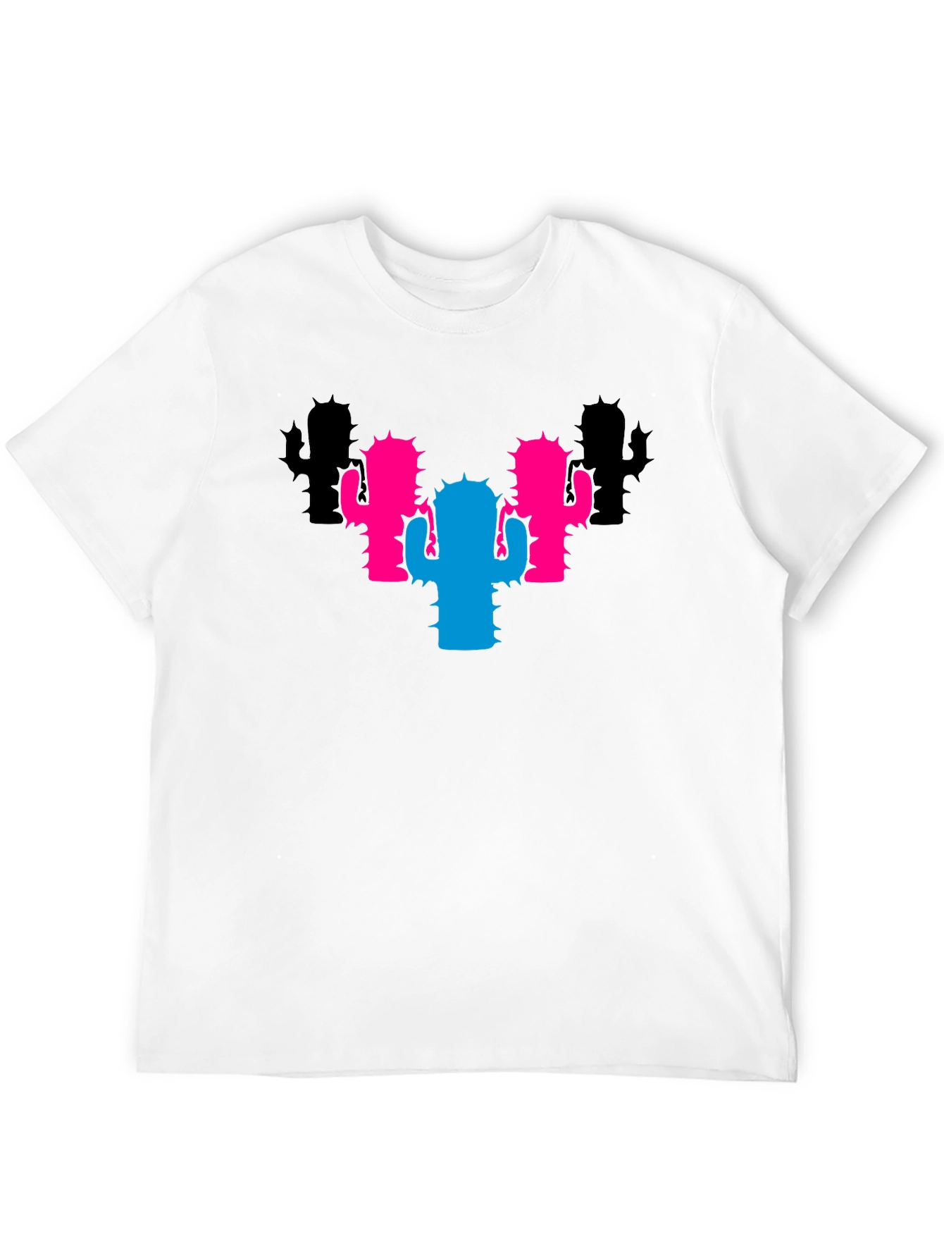 Black Cactus Graphic Tee - Novelty Print Shirt view 12