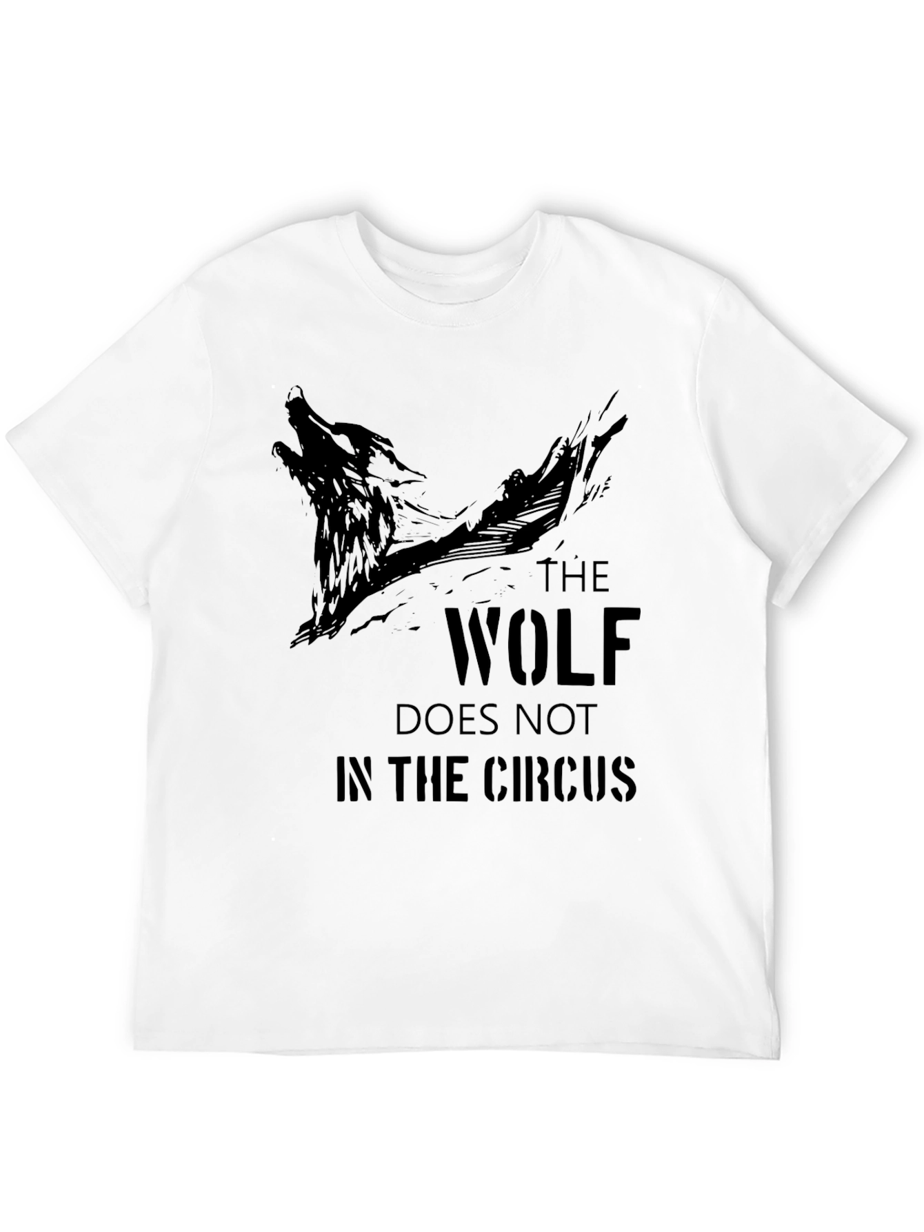 Black The Wolf T-Shirt - "Does Not Belong In The Circus" - Black view 12