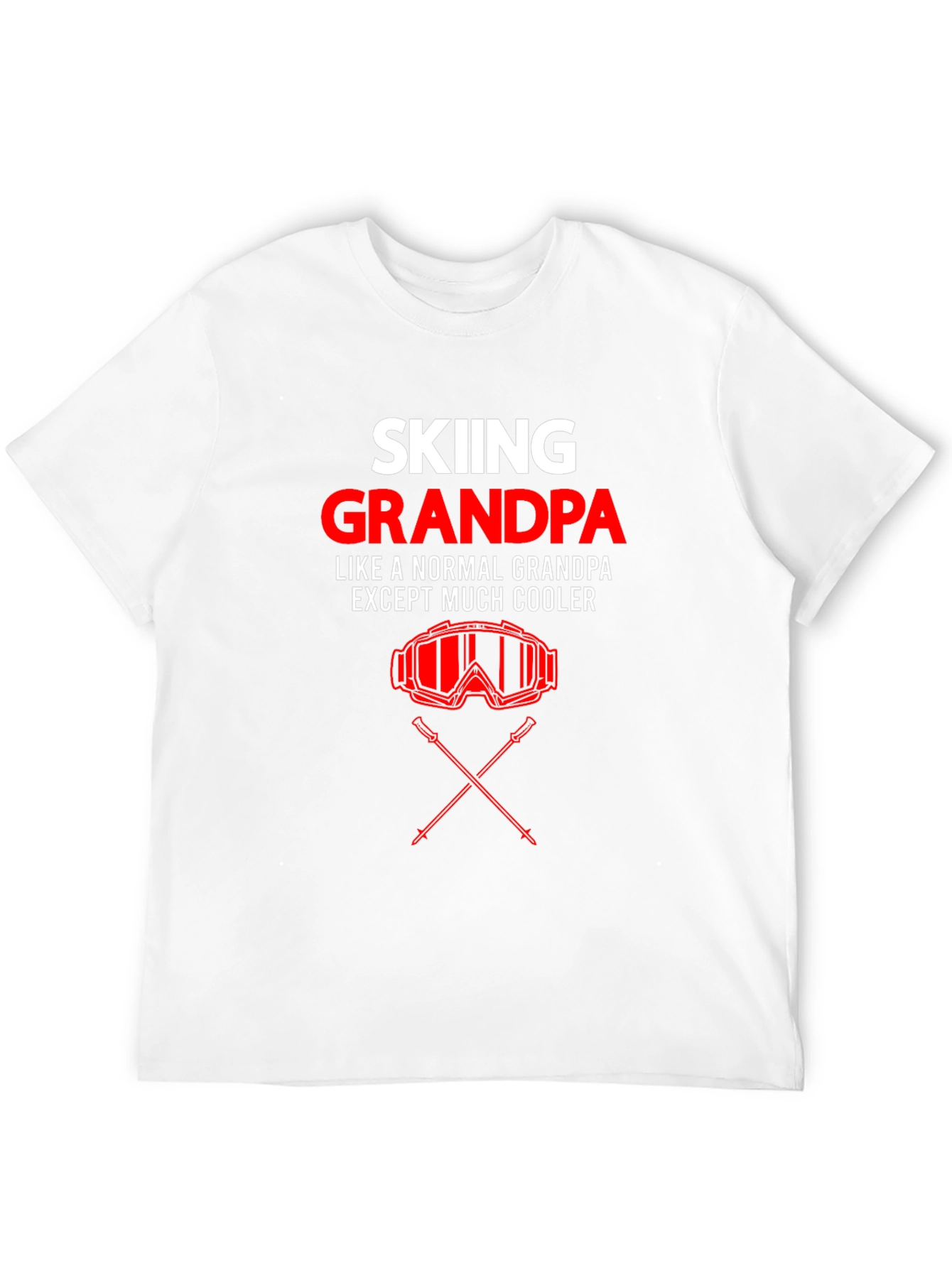 Black Skiing Grandpa T-Shirt - Cool Grandfather Gift view 12