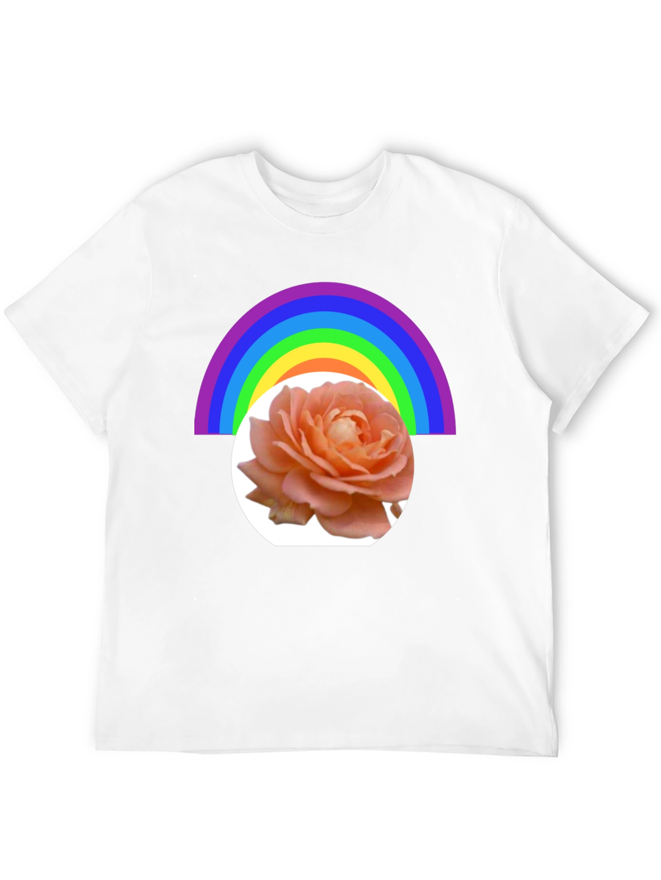 Black Rainbow Rose Graphic Tee - Stylish Casual Wear view 12