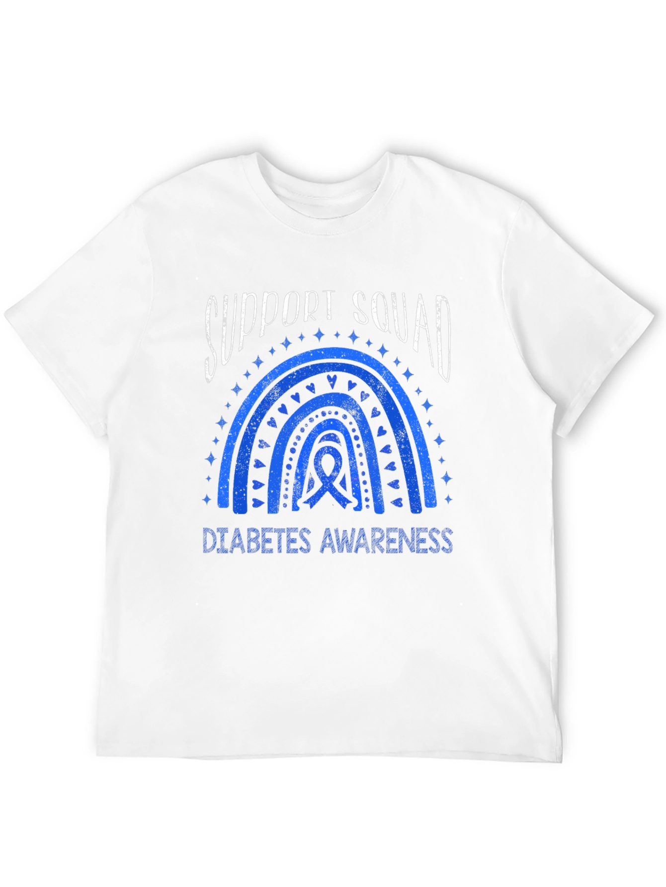 Black Diabetes Awareness Support Squad T-Shirt view 12