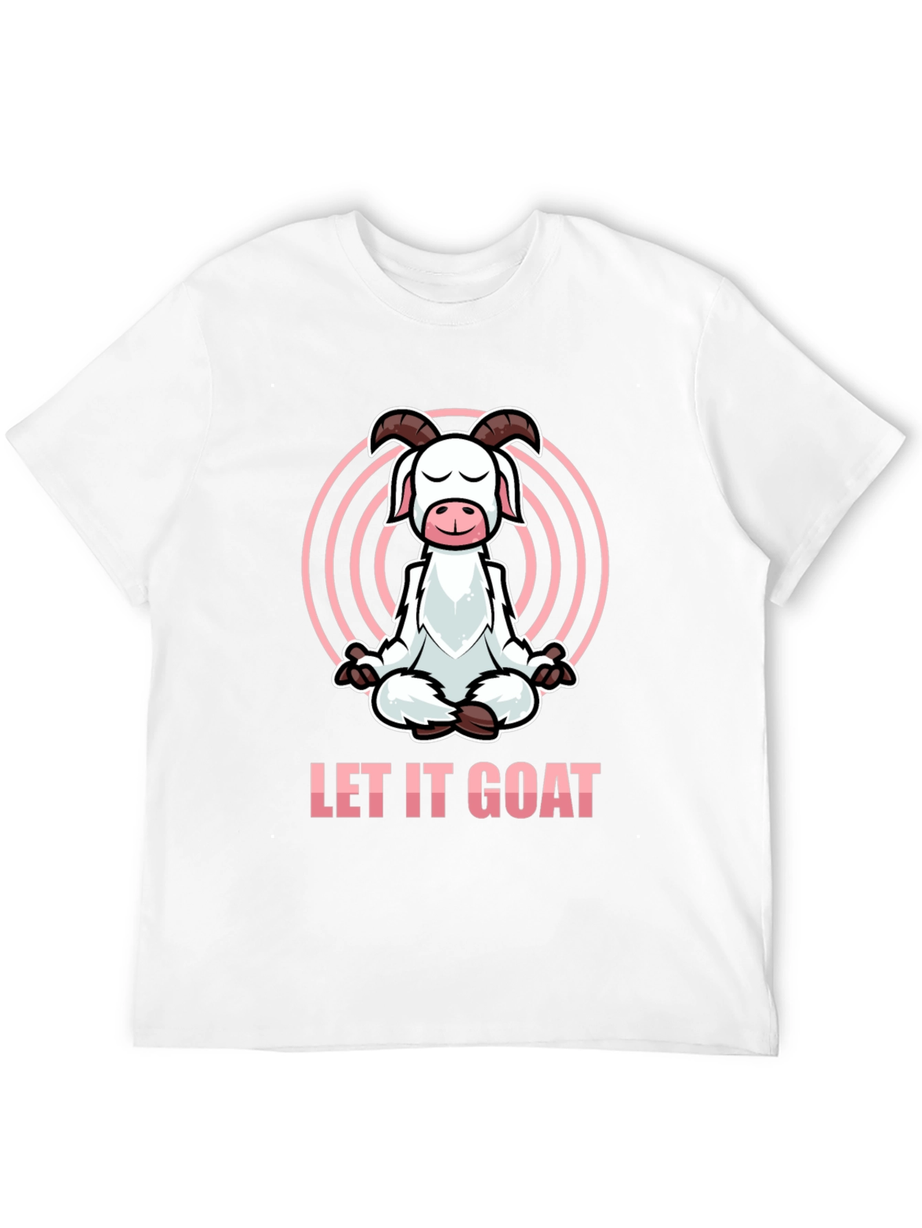 Black Let It Goat Meditation T-Shirt - Funny Yoga Design view 12