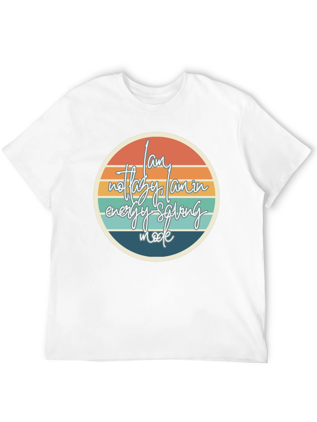 Black Energy Saving Mode T-Shirt - Lazy Slogan Tee view 12